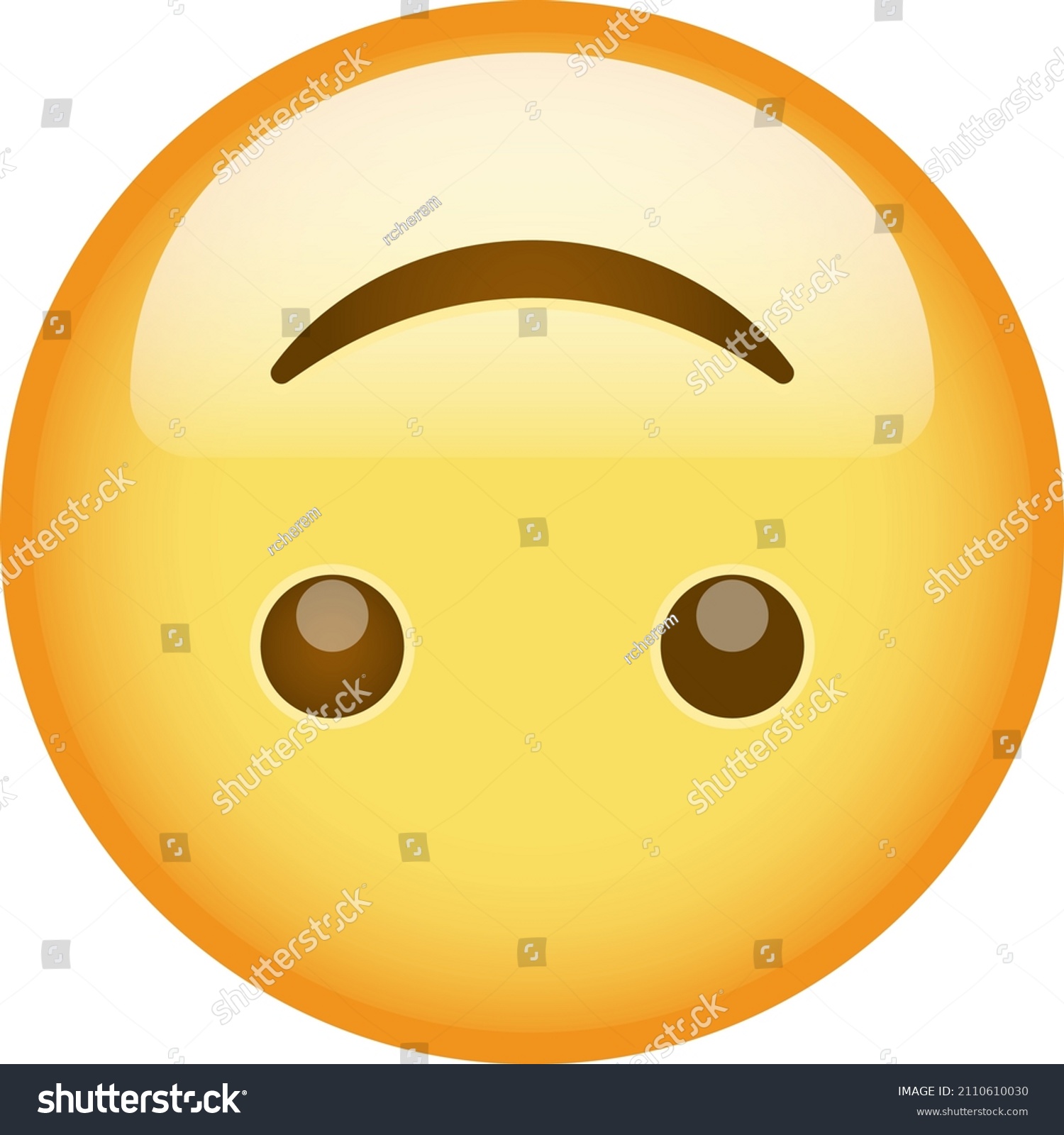 Upside Down Face Smile Emotion Stock Vector (Royalty Free) 2110610030