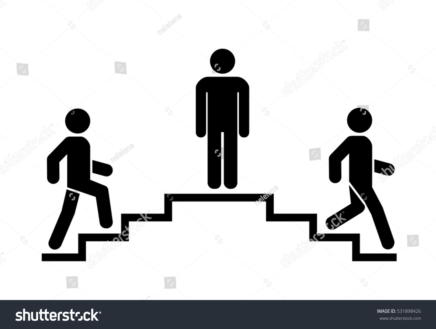 Upstairsdownstairs Icon Sign Stand Walk Man Stock Vector (Royalty Free ...