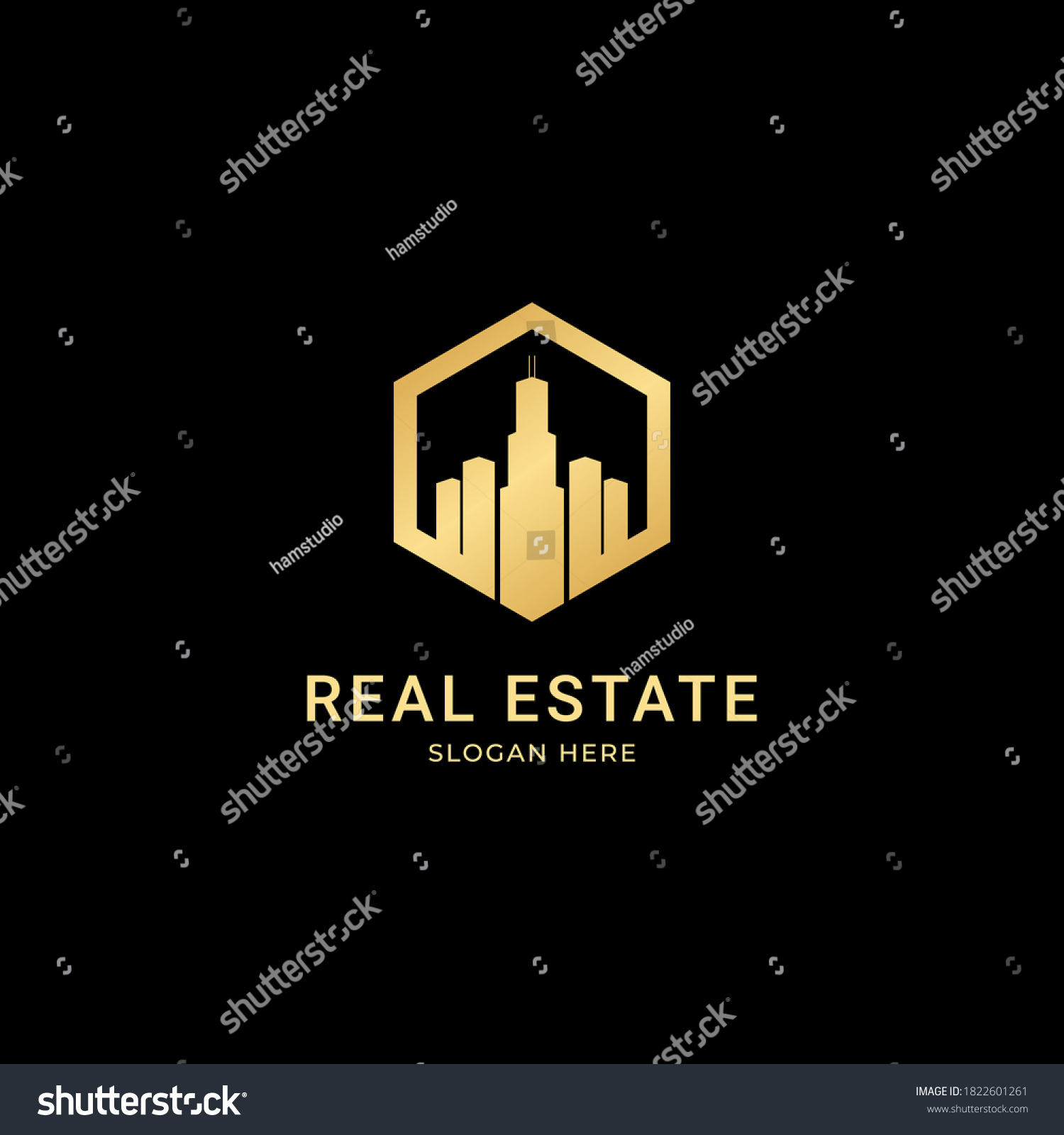 Urban City Apartment Building Real Estate Stock Vector (Royalty Free ...