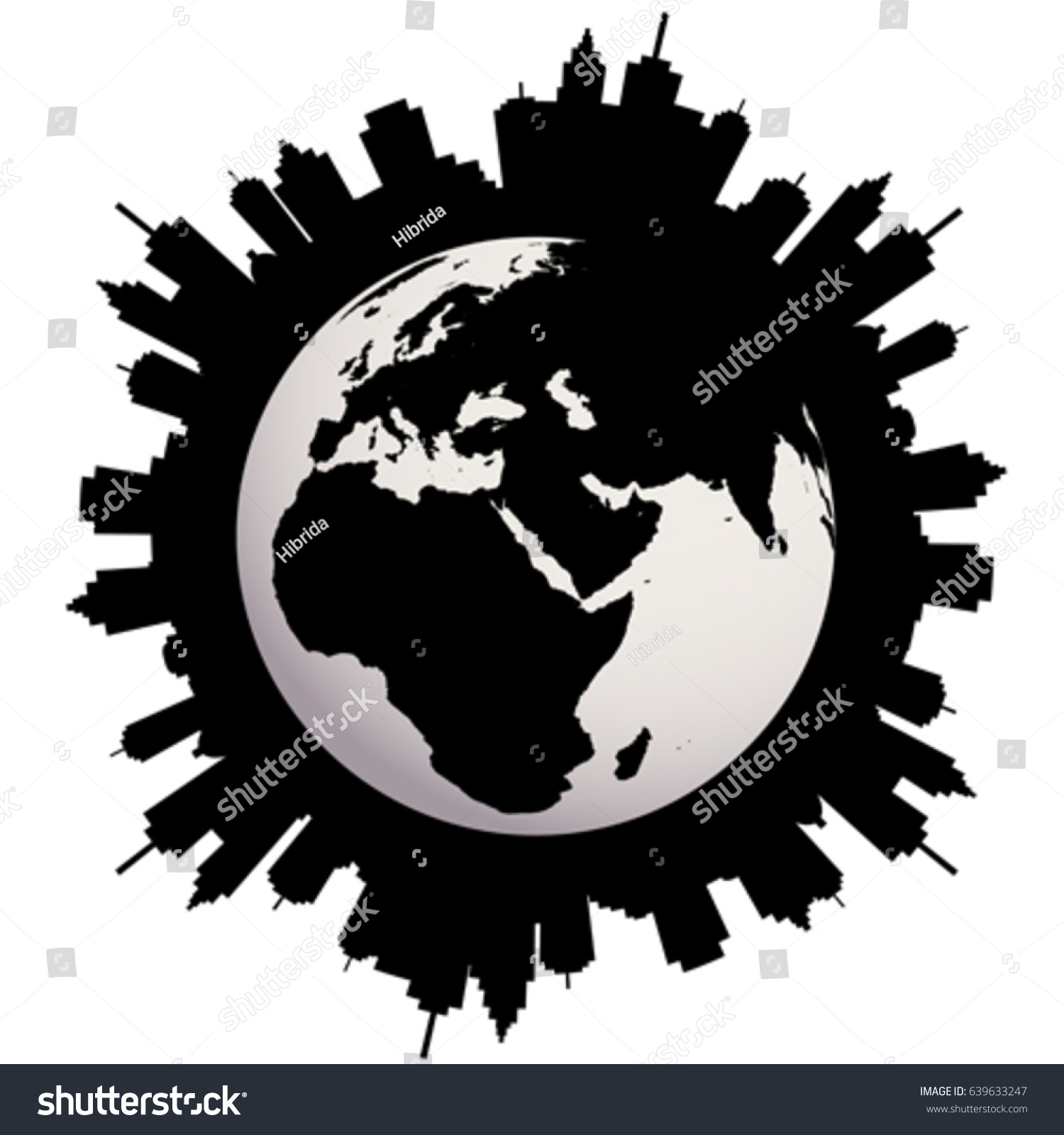 Urban Earth Globe Urbanization Concept Stock Vector (Royalty Free ...