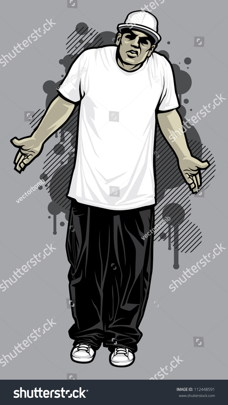 Urban Male Tshirt Model Vector Illustration Stock Vector (Royalty Free ...