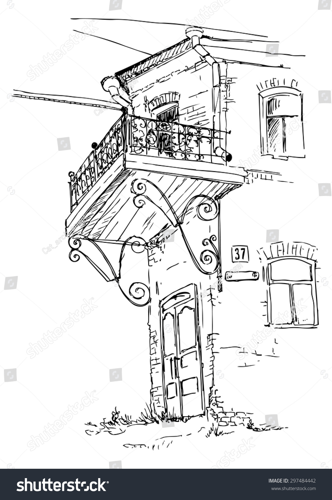 4,822 Sketch balcony view Images, Stock Photos & Vectors | Shutterstock