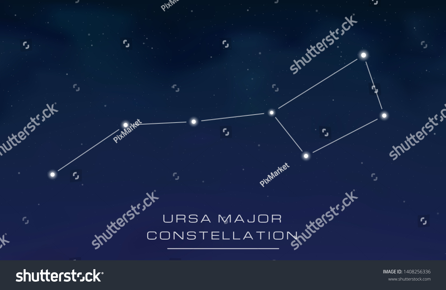Ursa Major Great Bear Constellation On Stock Vector (Royalty Free Ursa Major Great Bear Constellation On Stock Vector (Royalty Free