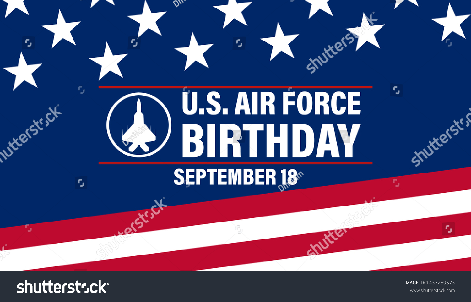 Us Air Force Birthday September 18 Stock Vector (Royalty Free ...