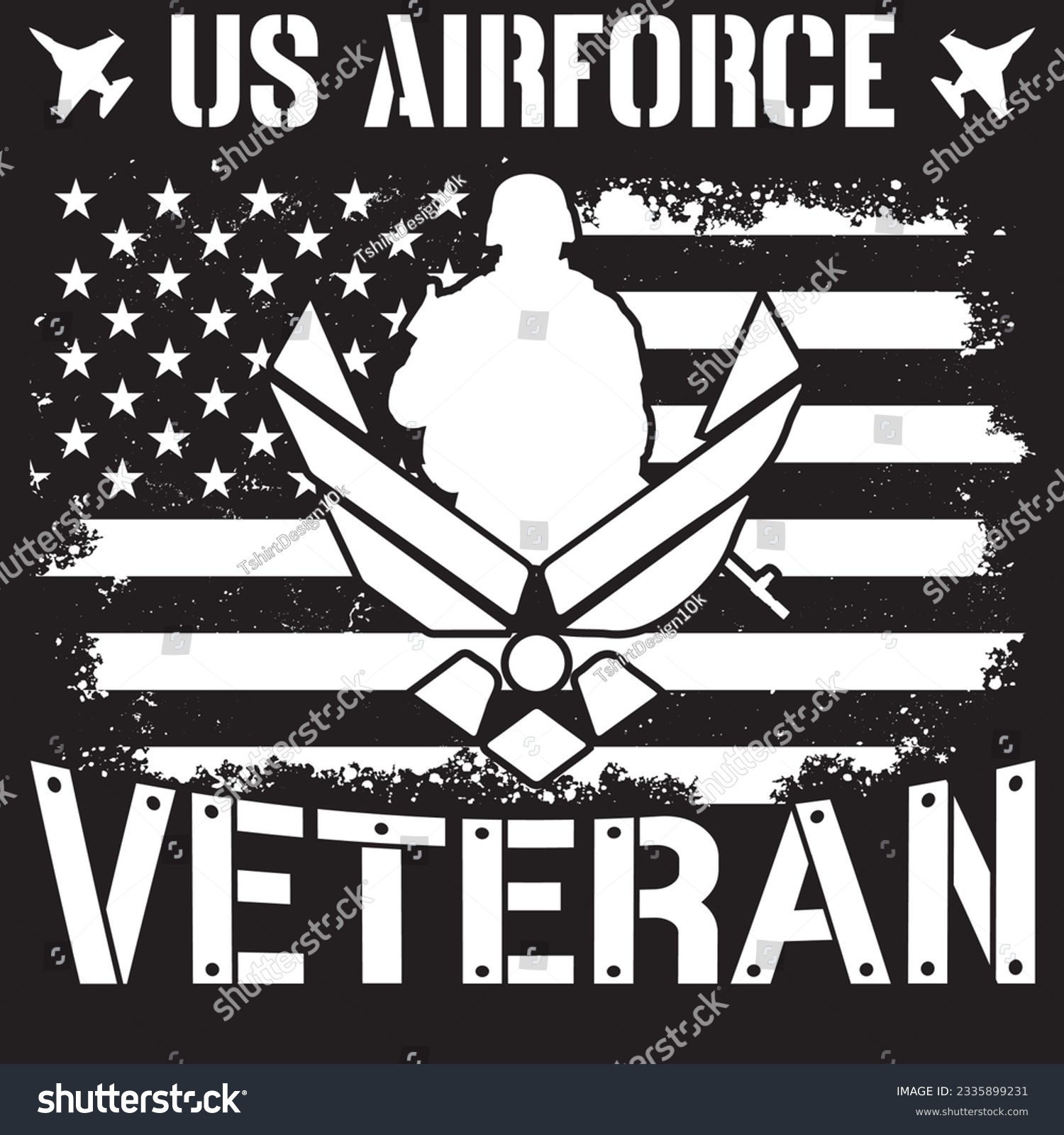 SVG of US Air force veteran army  svg
