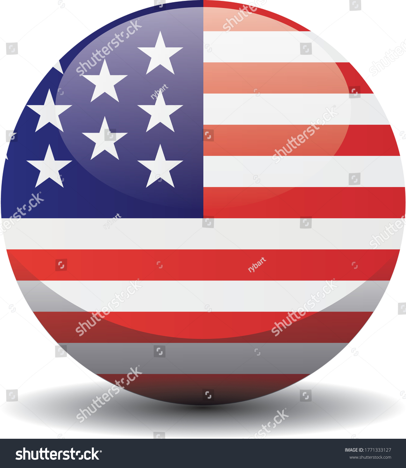 SVG of US national circle button flag with 13 stars, background texture. United States Vector illustration symbol. In use 14 June 1777–1 May 1795. svg