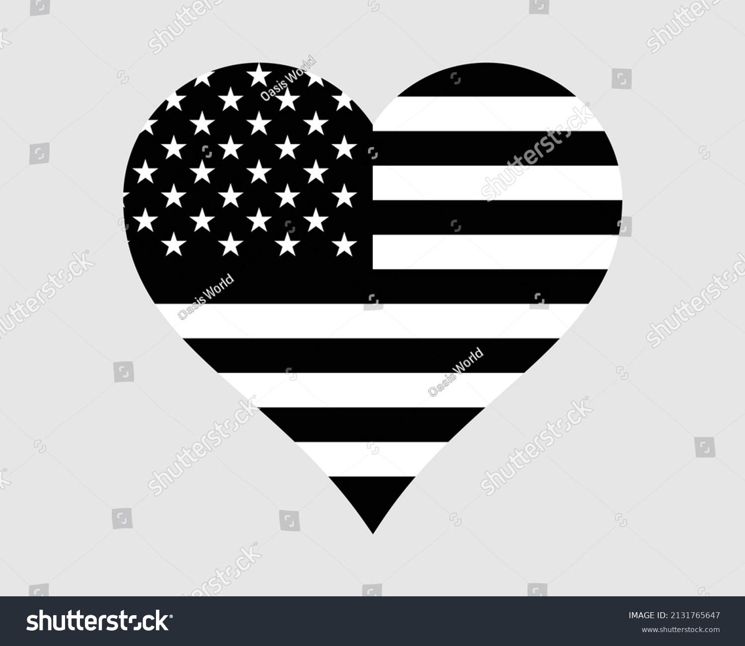 SVG of USA Black and White Heart Flag. US Love Shape Country Nation National Flag. United Stated of America Dark Banner Icon Sign Symbol. EPS Vector Illustration. svg