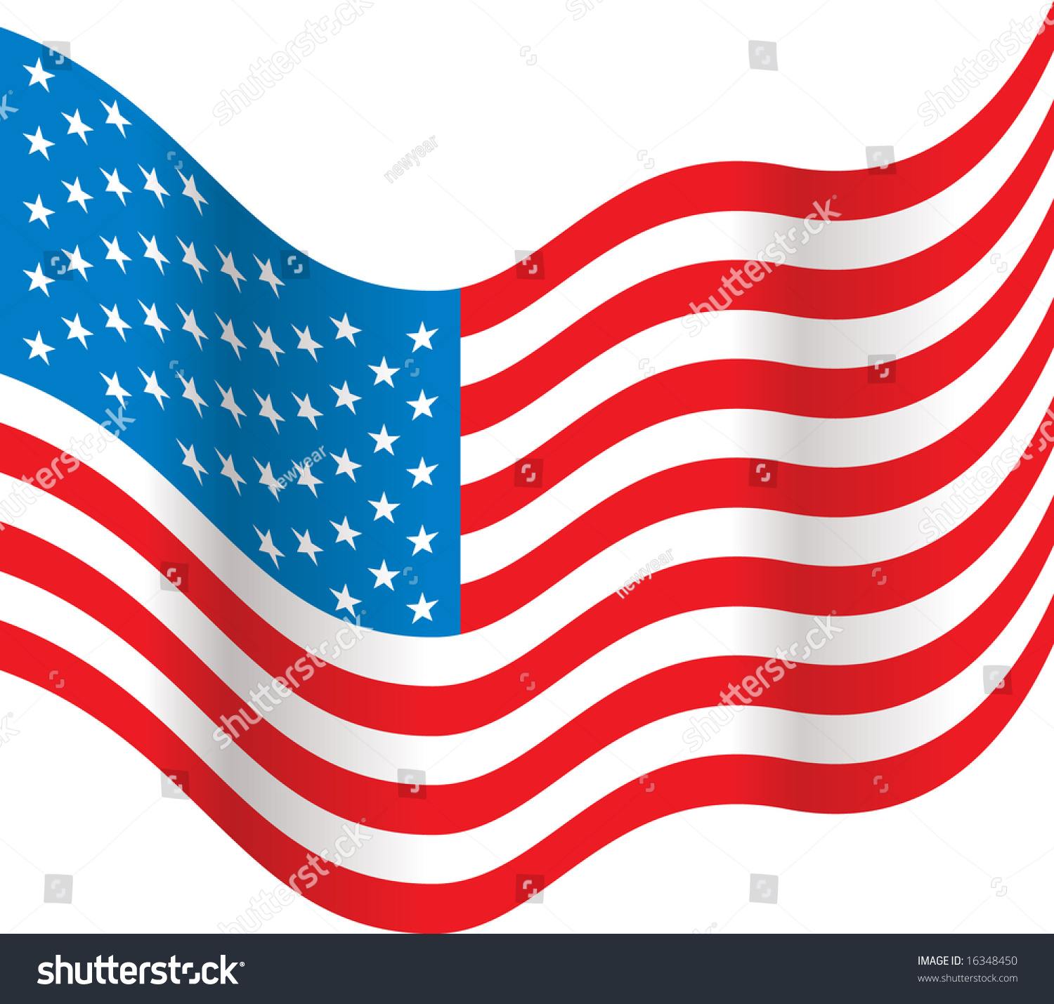 Usa Flag Stock Vector Illustration 16348450 : Shutterstock