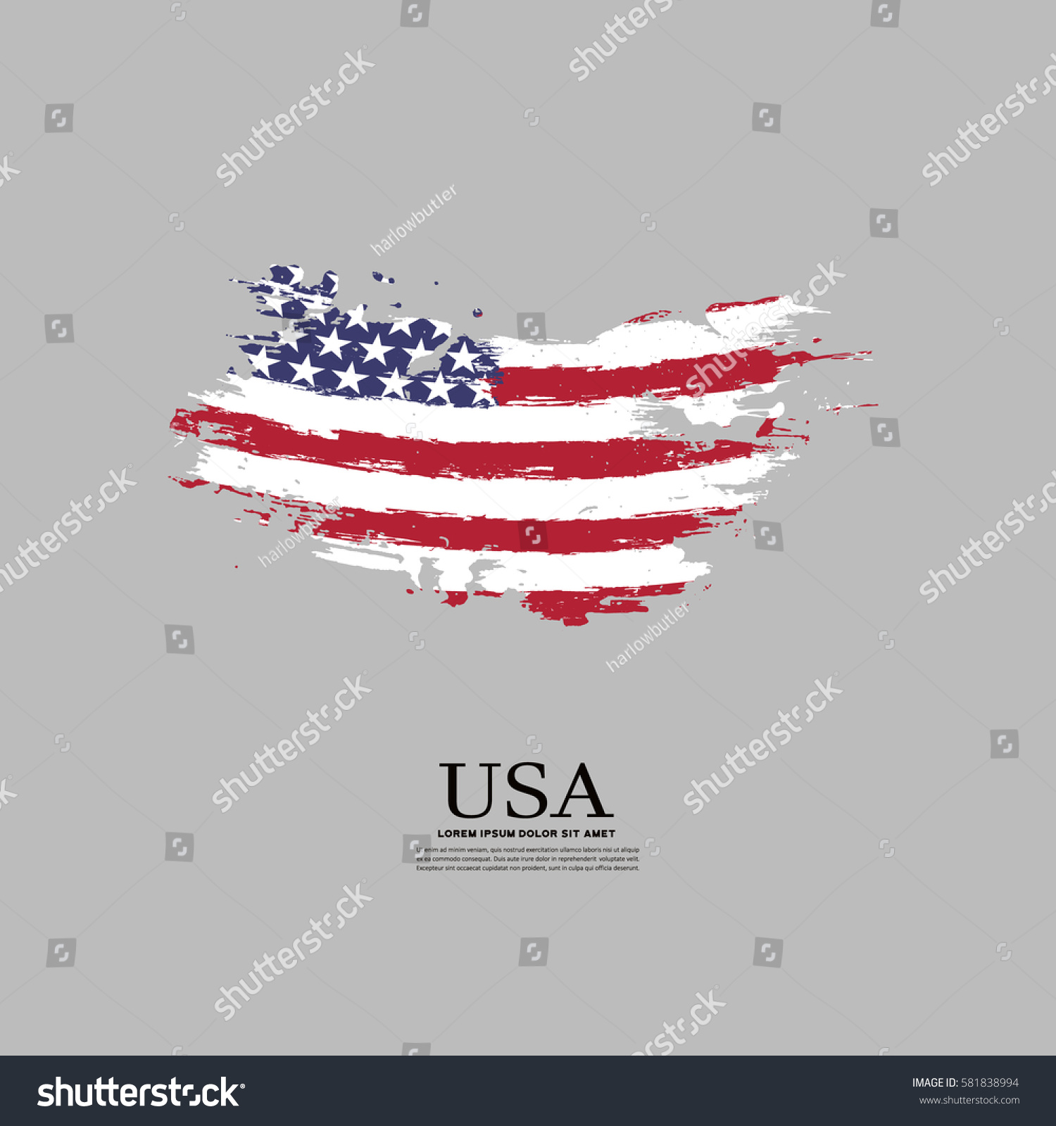 SVG of USA flag in grunge style on a gray background. svg