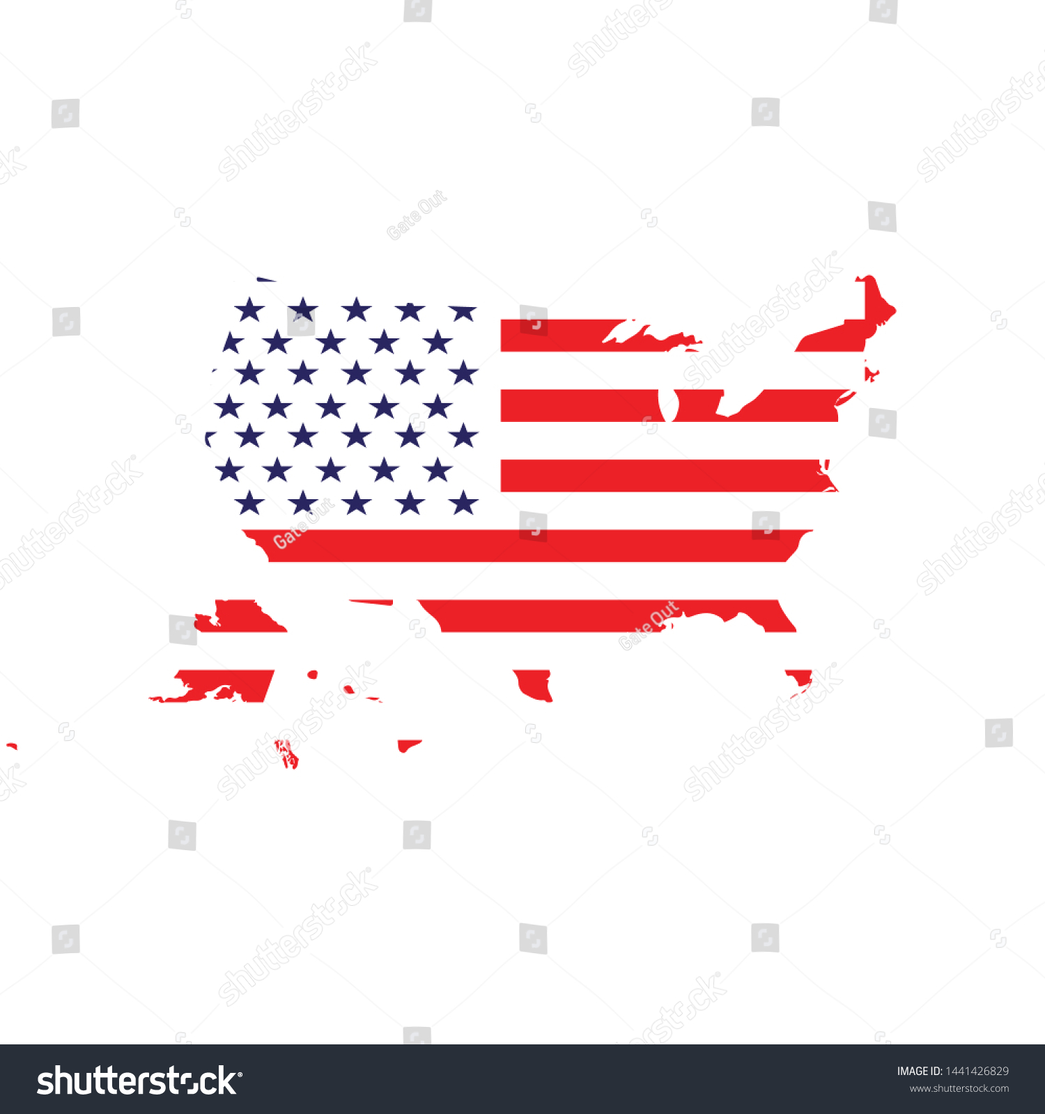 Usa Flag Symbol Vector Illustration Stock Vector (Royalty Free ...