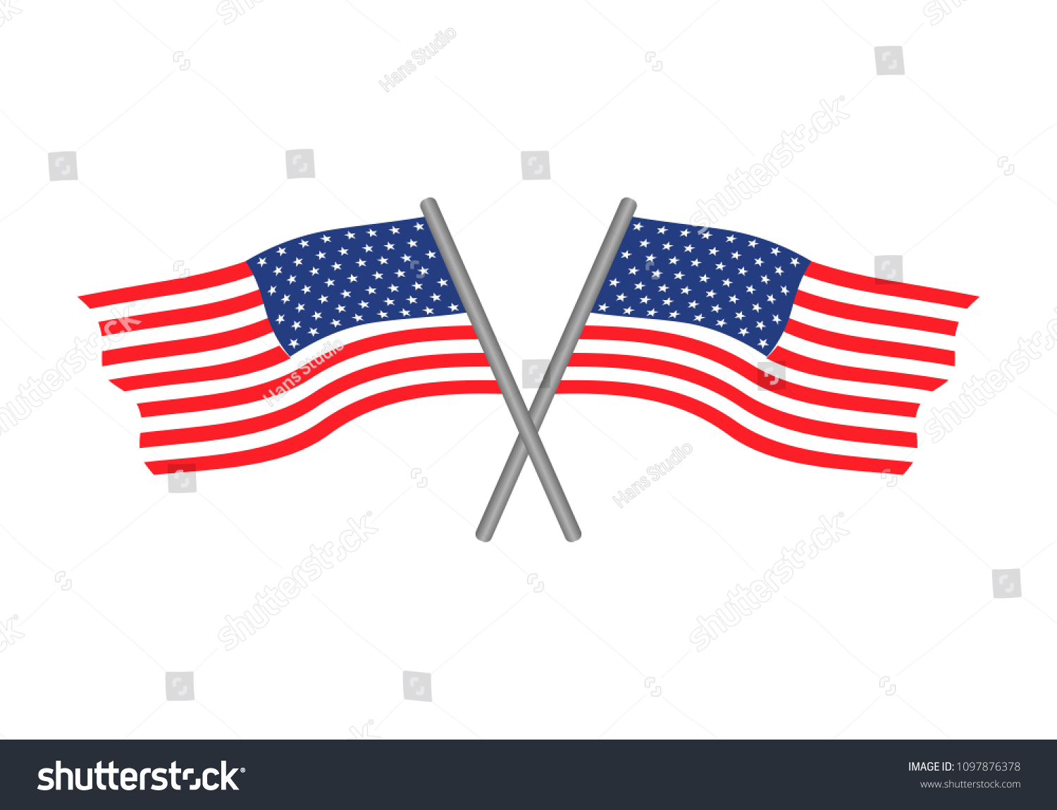 Usa Flags Logo Vector Stock Vector (Royalty Free) 1097876378