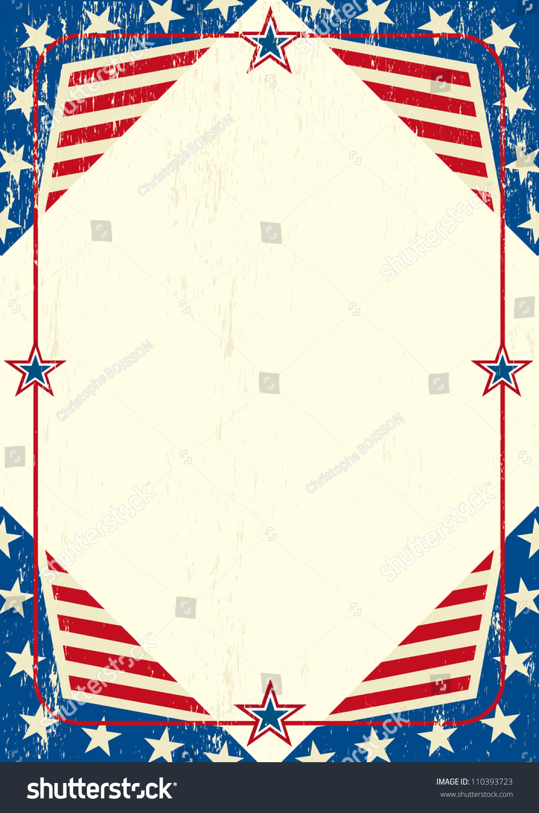 Usa Grunge Paper Patriotic Poster Large Stock Vector 110393723 ...