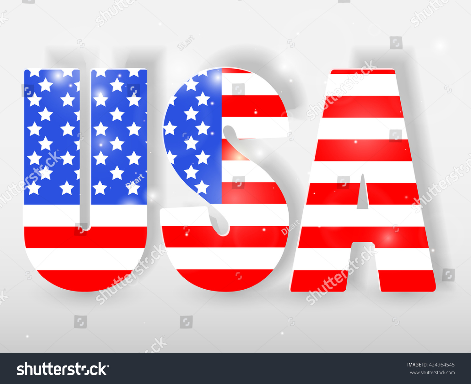 Usa Letters Flag Background Vector Illustration Stock Vector (Royalty ...