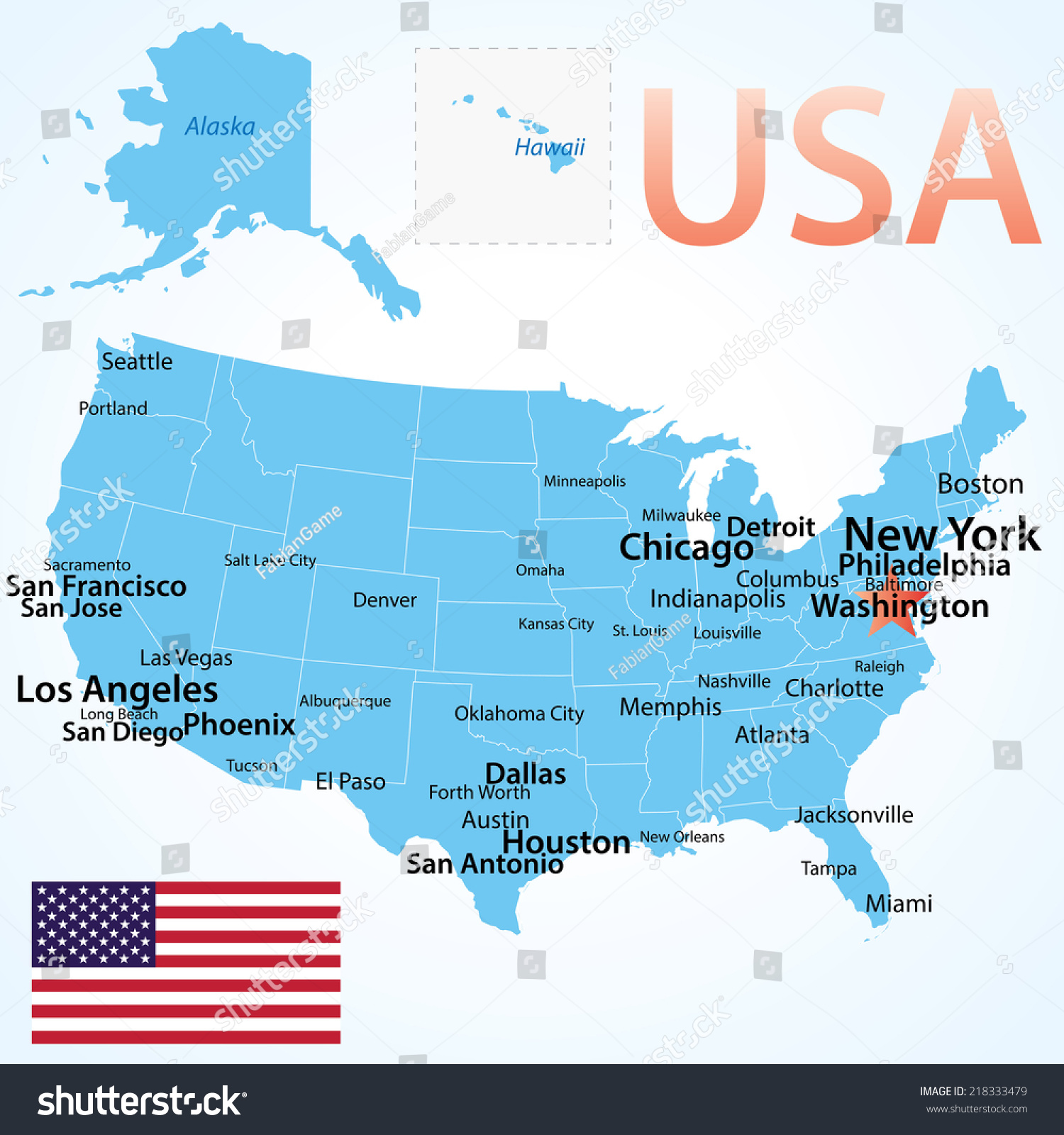 Us Largest Cities Map