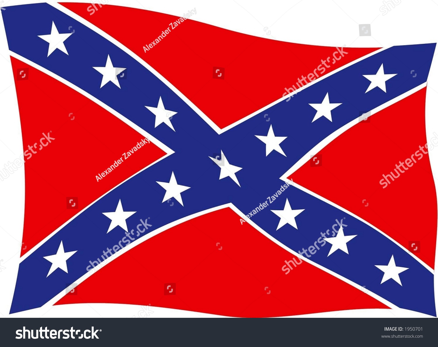 Usa Rebel Flag Ii Stock Vector 1950701 - Shutterstock