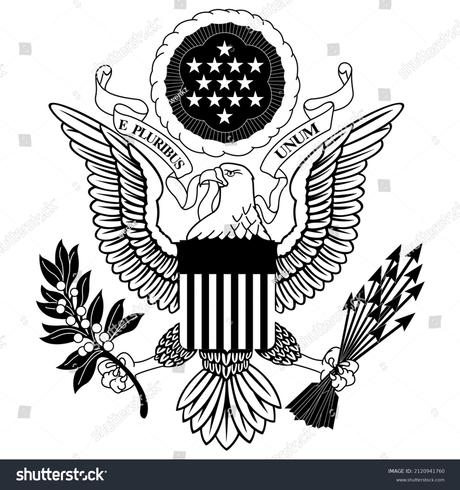 Usa Symbol Illustration Flat Vector Stock Vector (Royalty Free ...