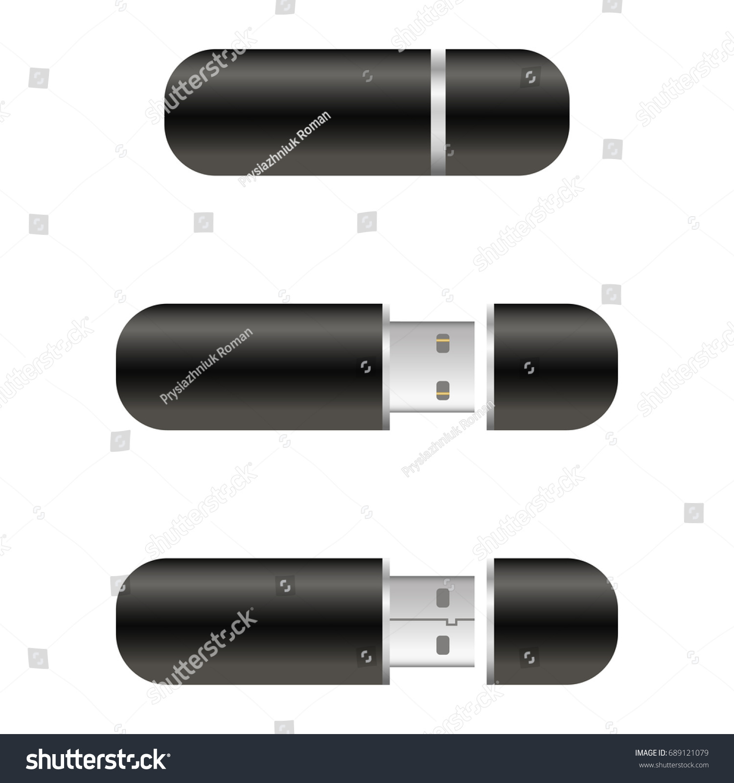 Usb Flash Drive Realistic Mockup Vector Stock Vector (Royalty Free ...