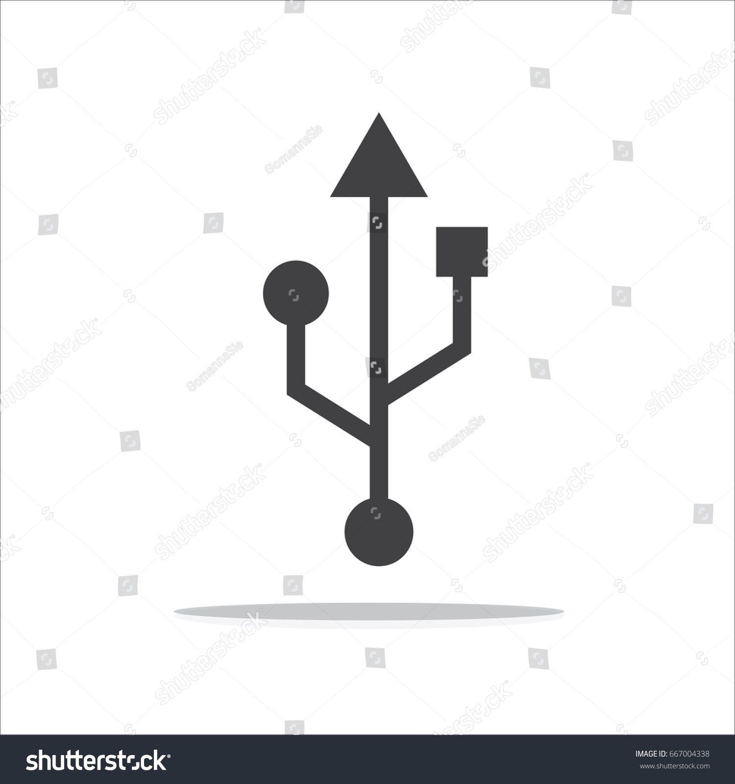 Usb Icon Vector Usb Symbols Vector Stock Vector (Royalty Free) 667004338