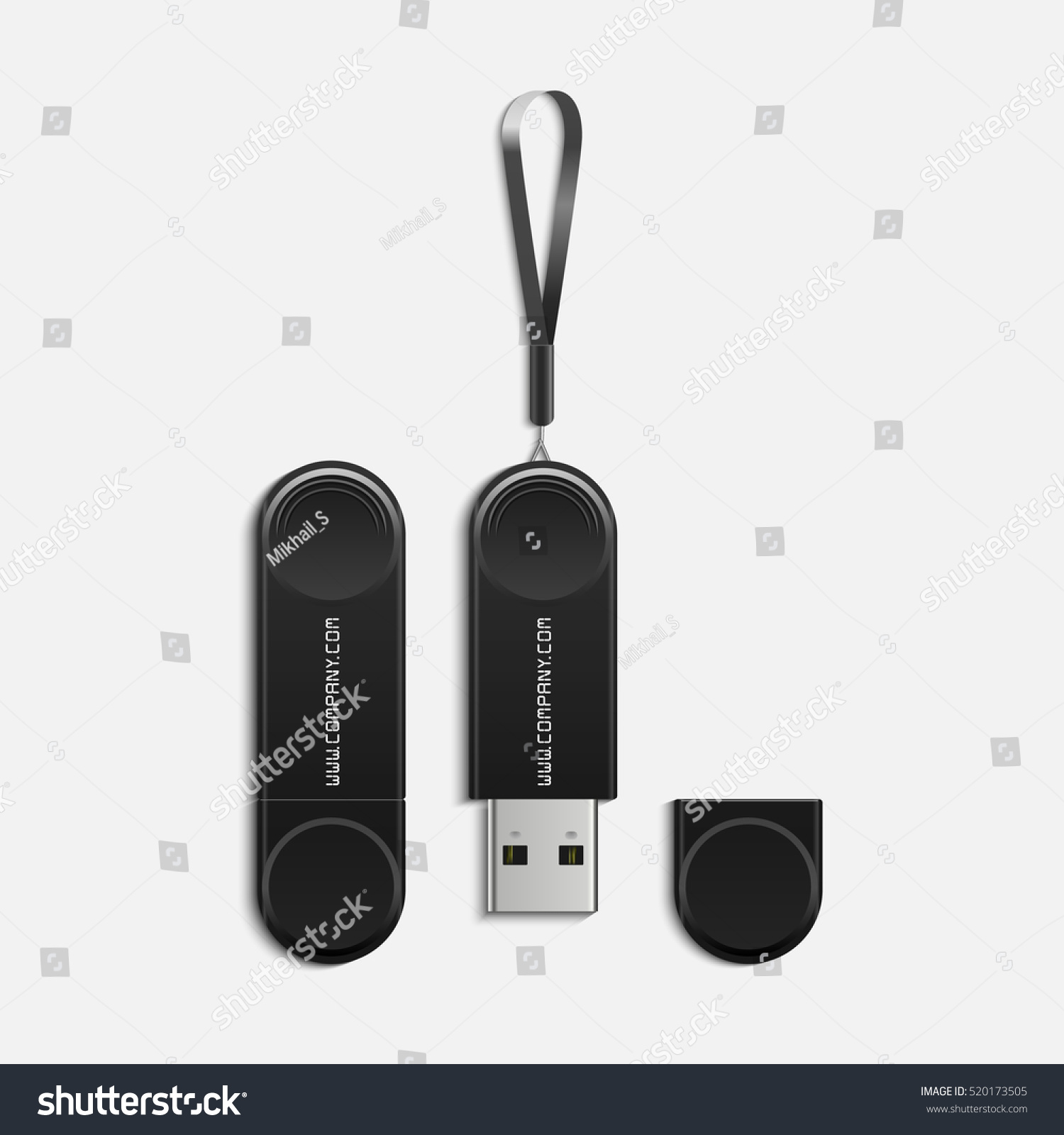 Usb Pc Flash Drive Vector Illustration Stock Vector (Royalty Free ...