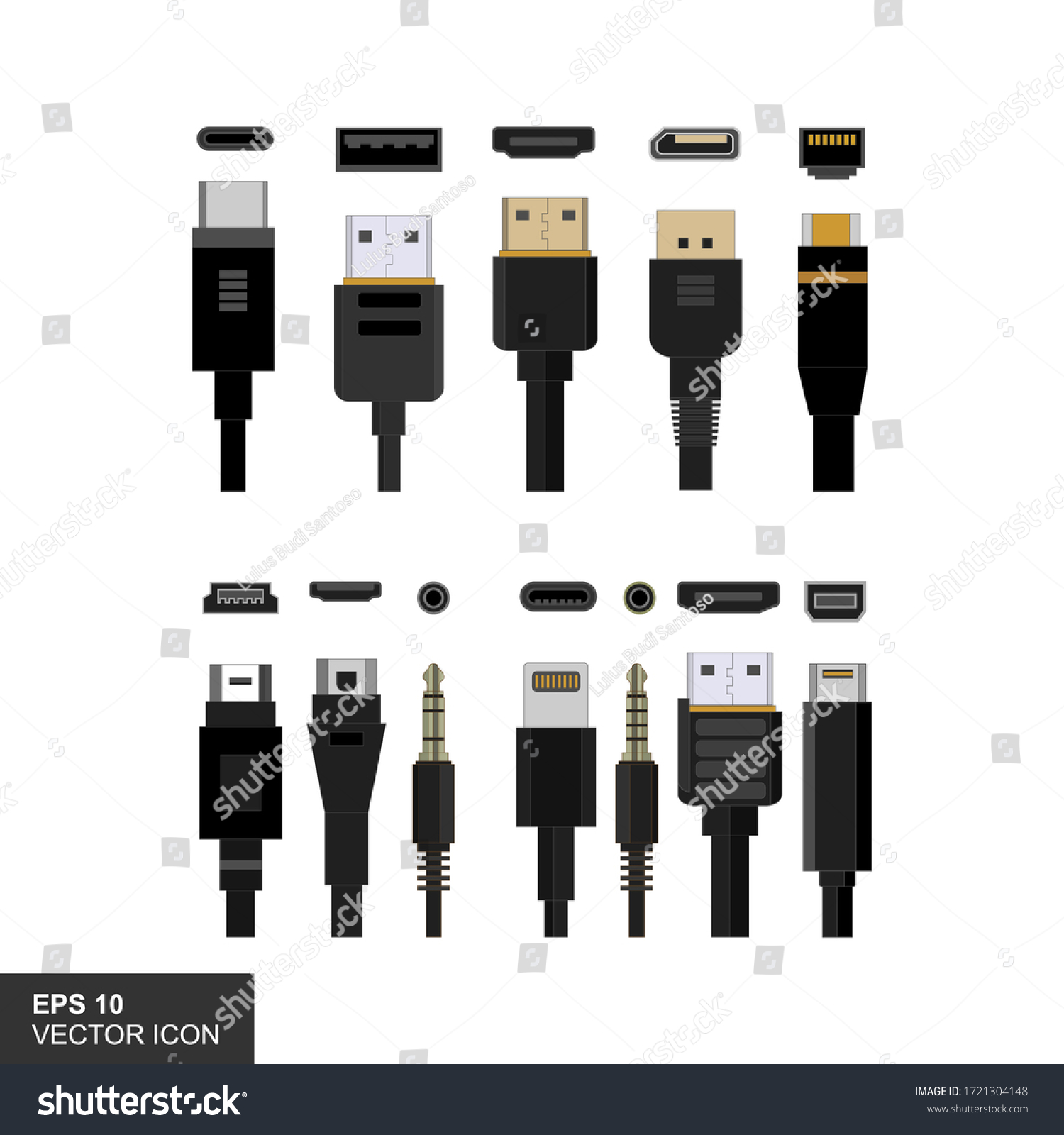 Usb Vector Icon White Background Logos Stock Vector (Royalty Free ...