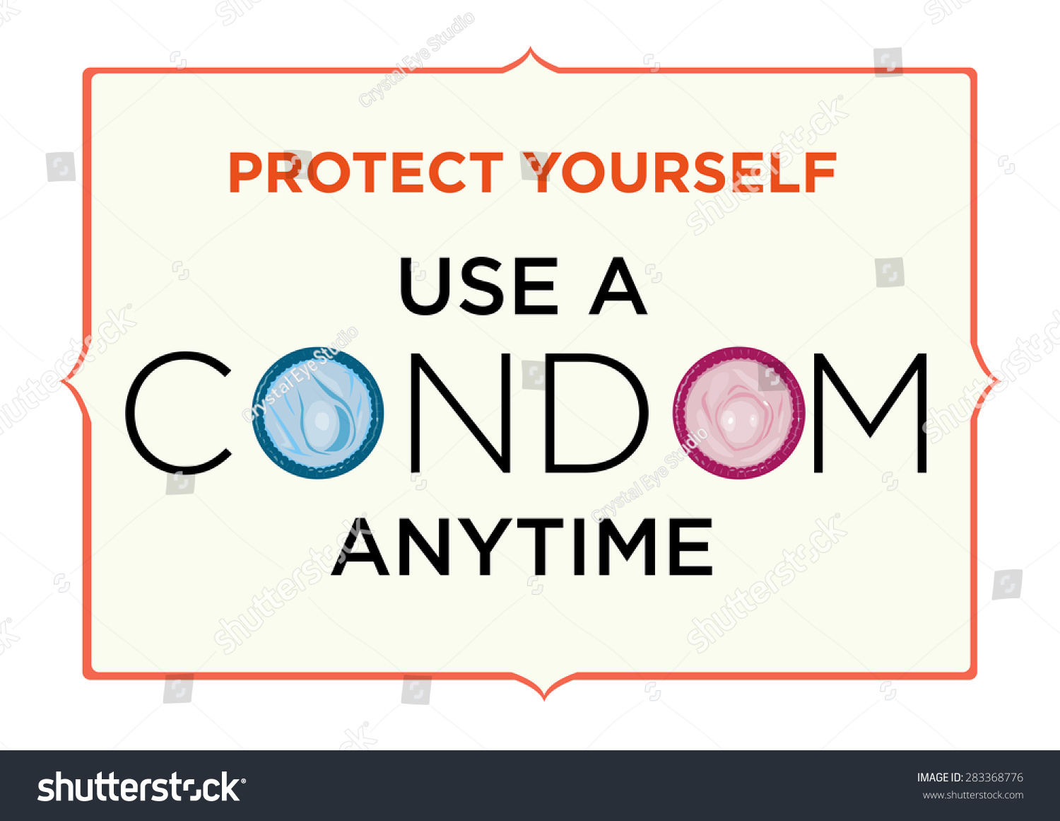 Use Condom Anytime Poster Awareness Campaign Vector De Stock Libre De Regalías 283368776