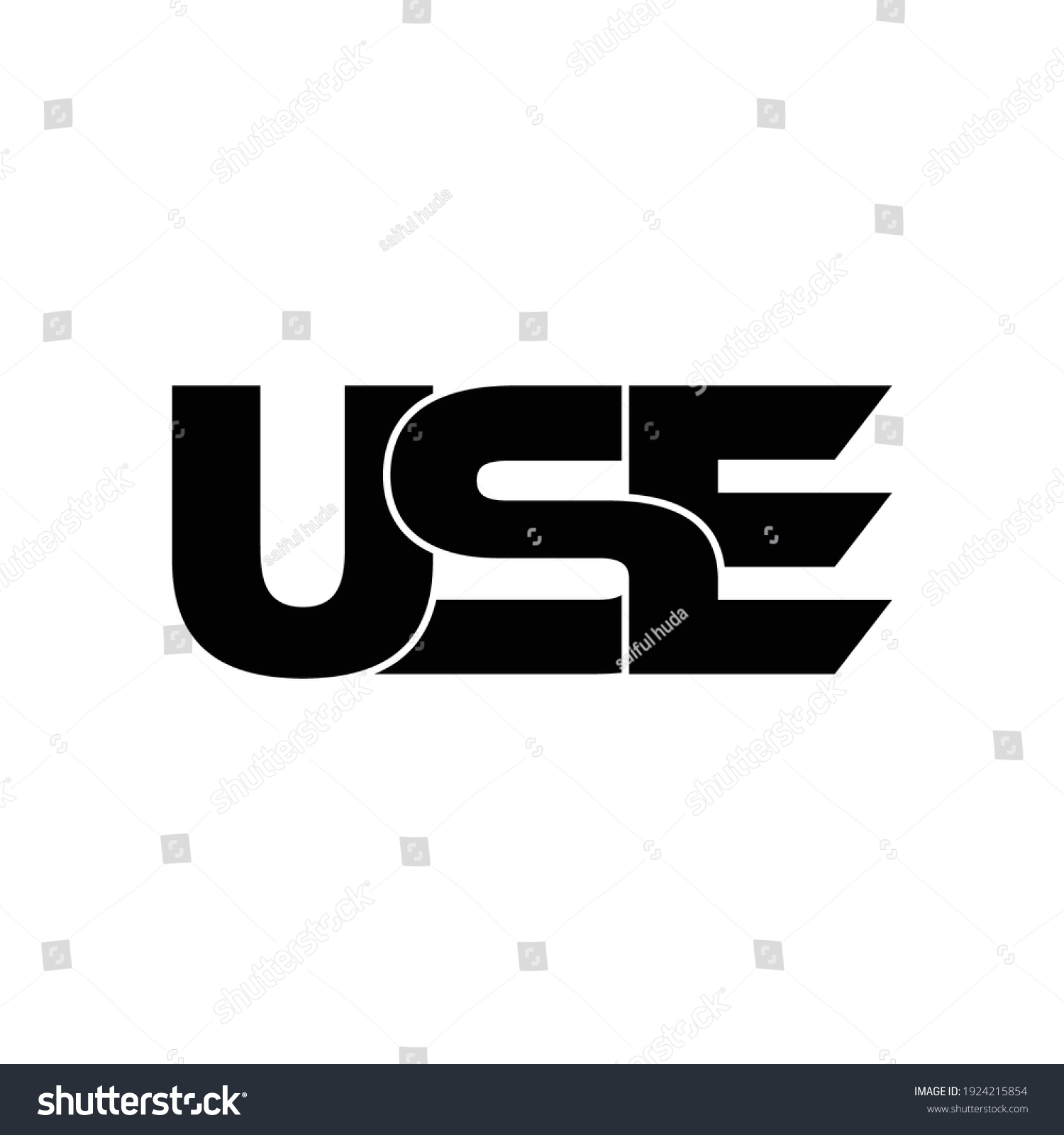 Use Letter Monogram Logo Design Vector: เวกเตอร์สต็อก (ปลอดค่าลิขสิทธิ์ ...