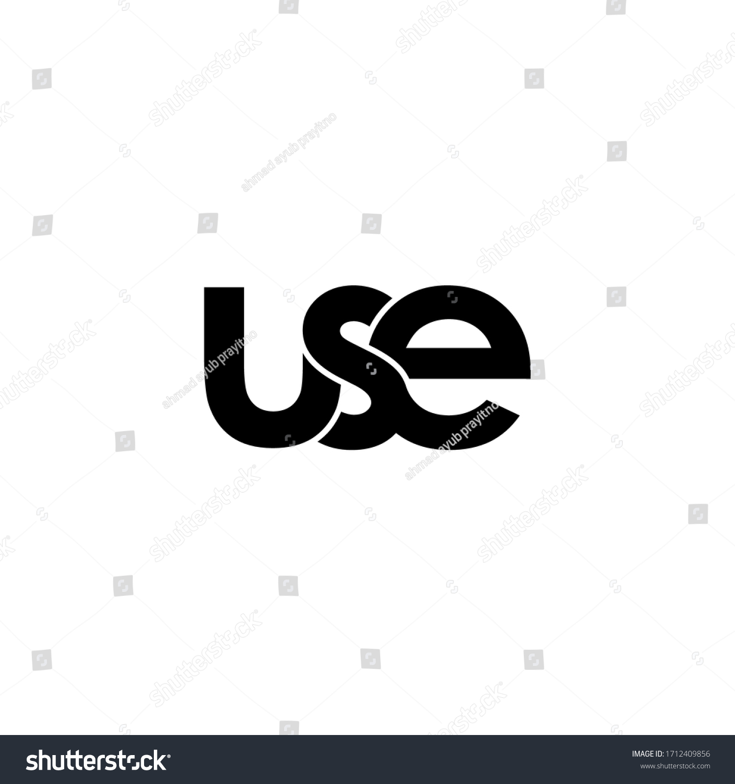 Use Letter Original Monogram Logo Design: เวกเตอร์สต็อก (ปลอดค่า ...