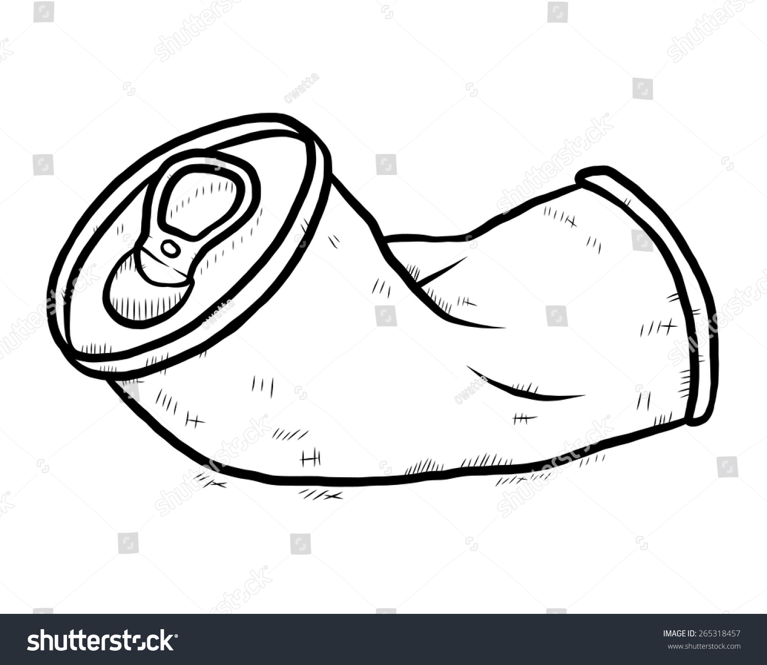 Used Beverage Can Trash Cartoon Vector Stock Vector 265318457 ...