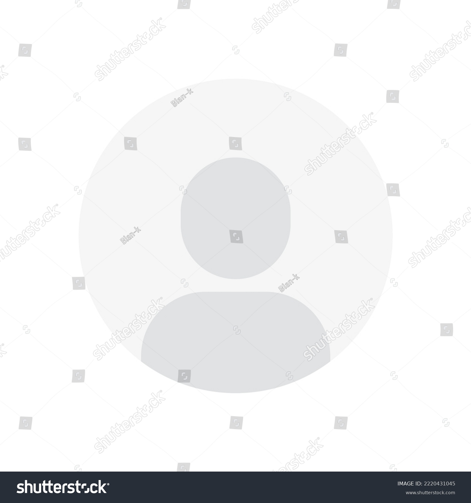 A circle with a person 's face in it on a white background.