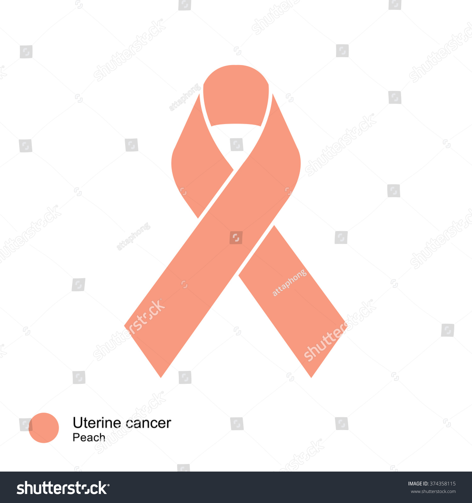 Uterine Cancer Ribbon Vector Stock Vector Royalty Free 374358115 Shutterstock 0412