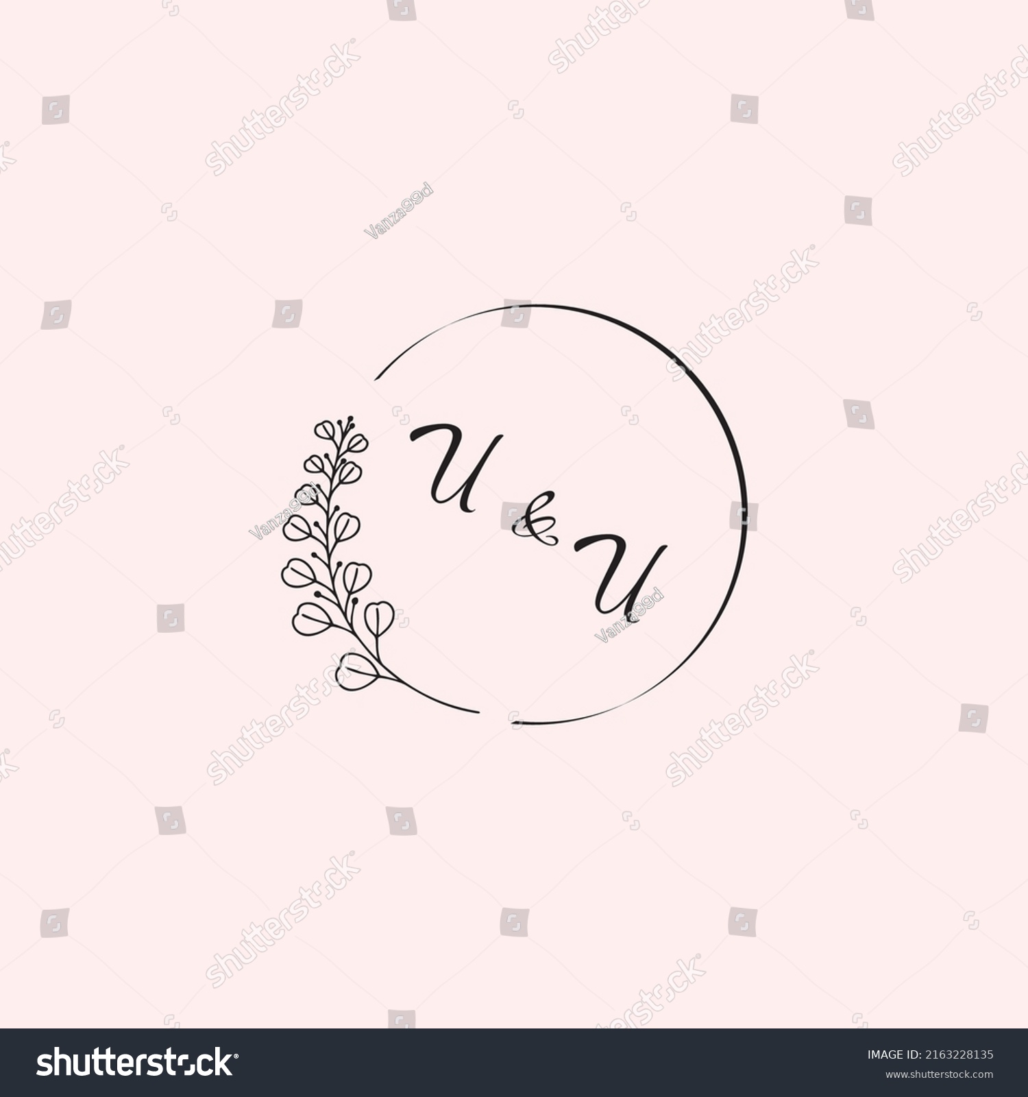 Uu Wedding Logo Letters High Quality Stock Vector (Royalty Free ...