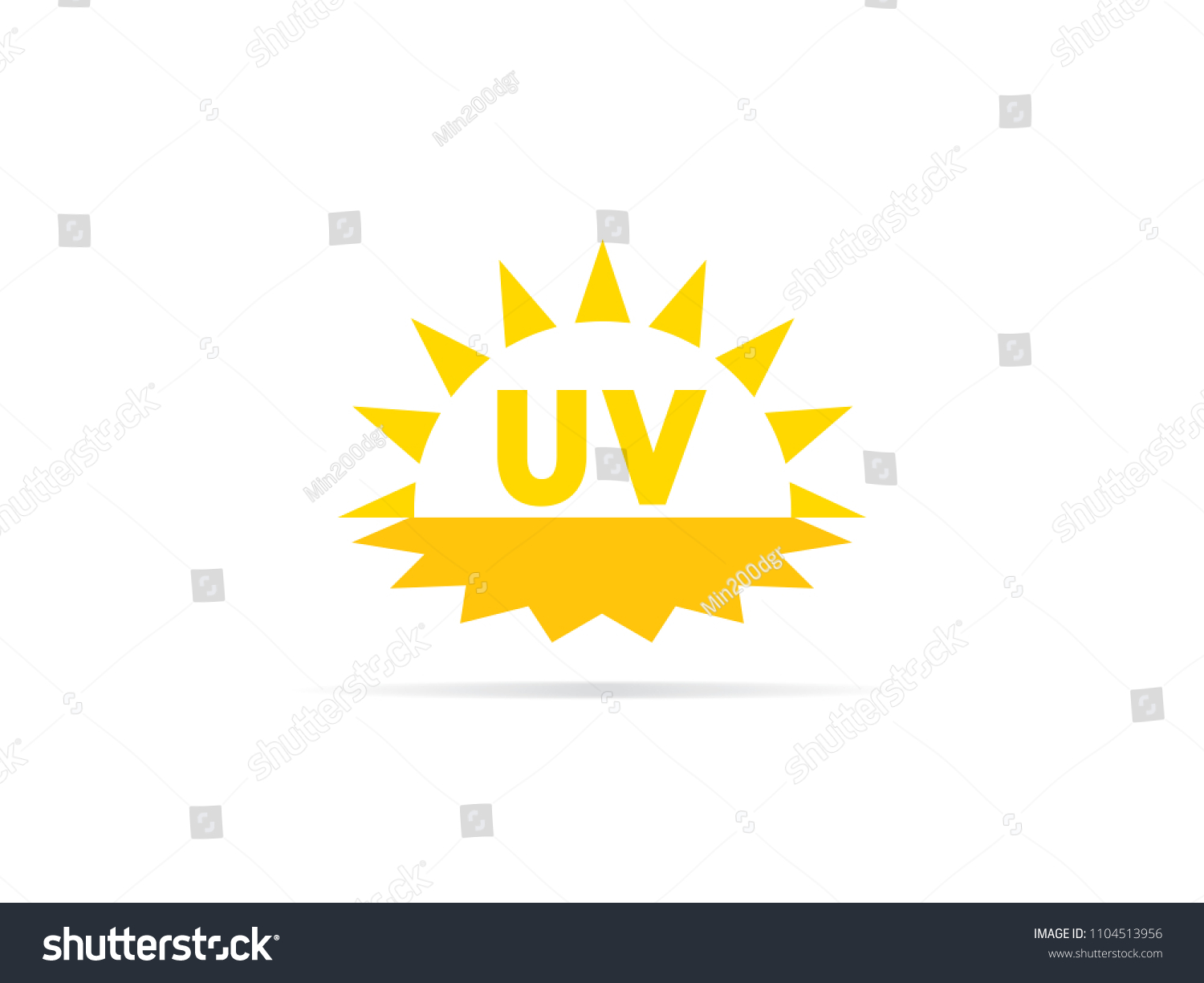 Uv Radiation Icon Ultraviolet Sun Logo Stock Vector Royalty Free