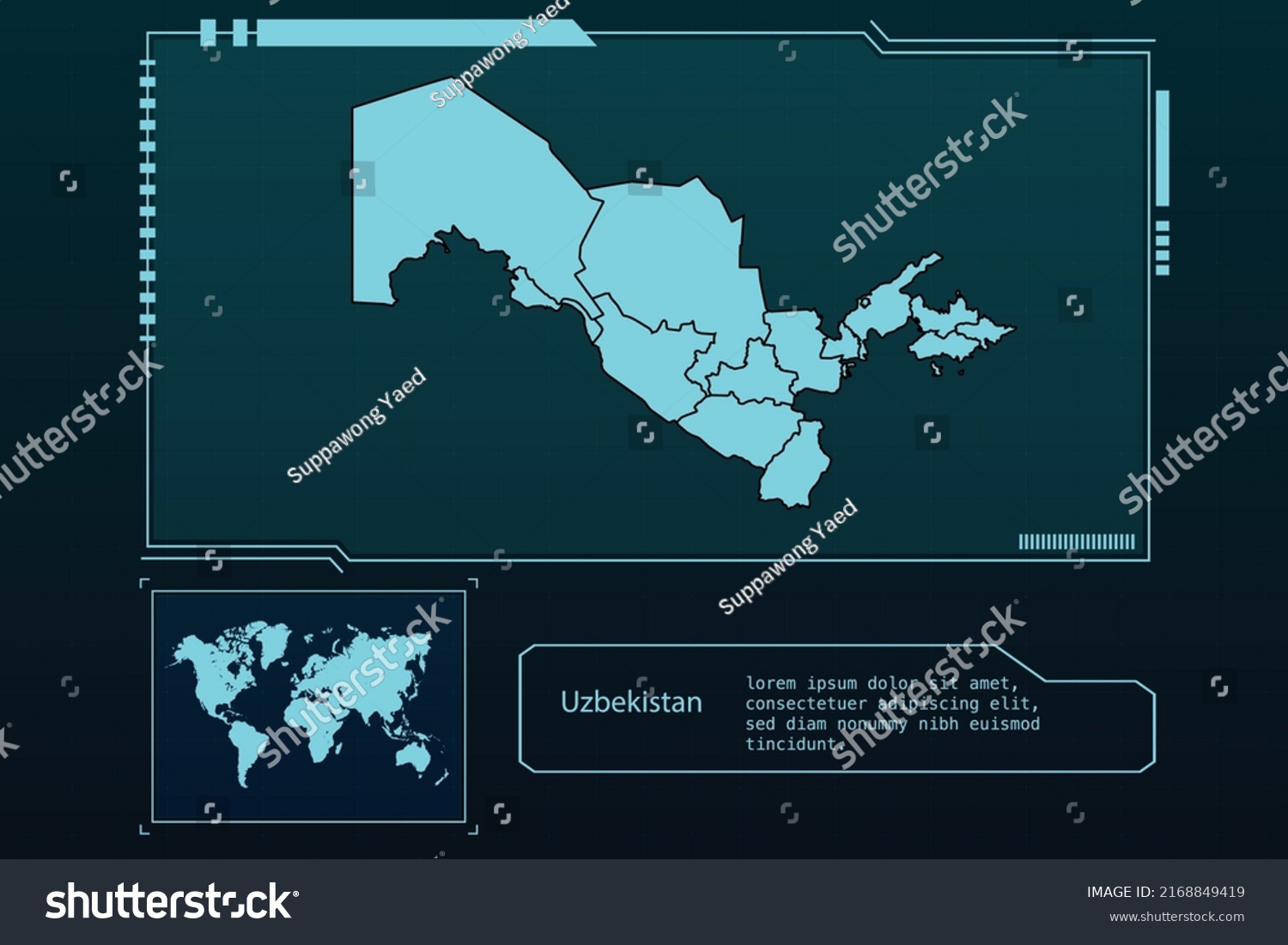 Uzbekistan Map Futuristic Infographic Map Element Stock Vector Royalty   Stock Vector Uzbekistan Map Futuristic Infographic Map Element Collection Background 2168849419 