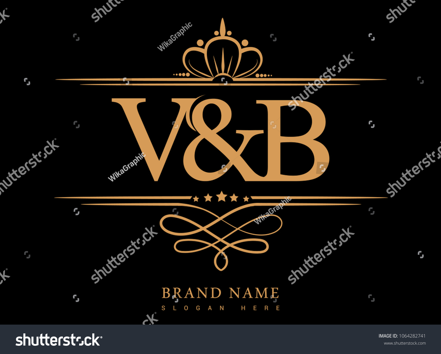 Image Vectorielle De Stock De Vb Initial Logo Ampersand Initial Logo