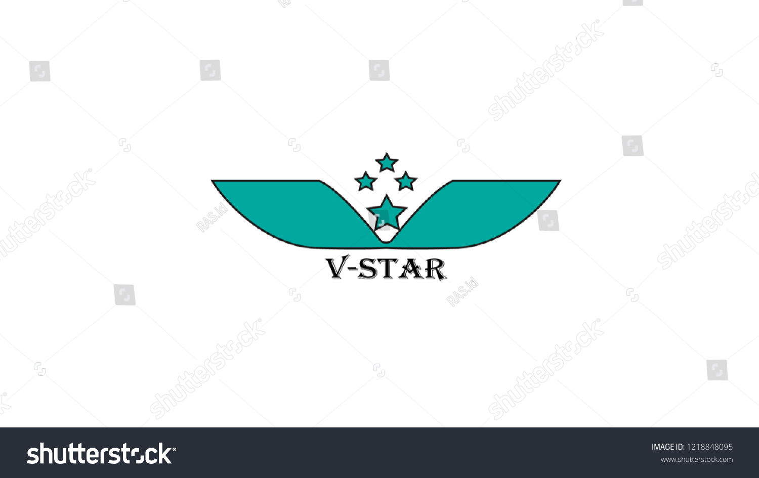 V Star Vector Logo Signs Symbols Industrial Stock Image