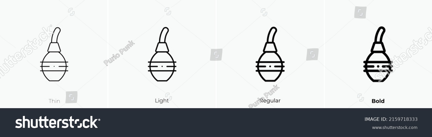 SVG of vaginal douche icon. Linear style sign isolated on white background. Vector illustration. svg