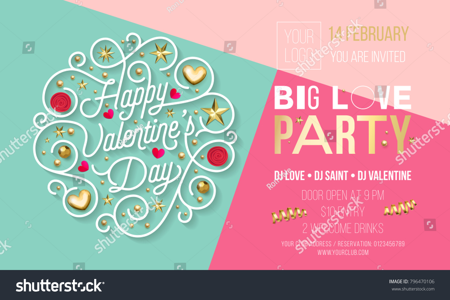 valentine-day-party-invitation-design-template-stock-vector-royalty-free-796470106-shutterstock