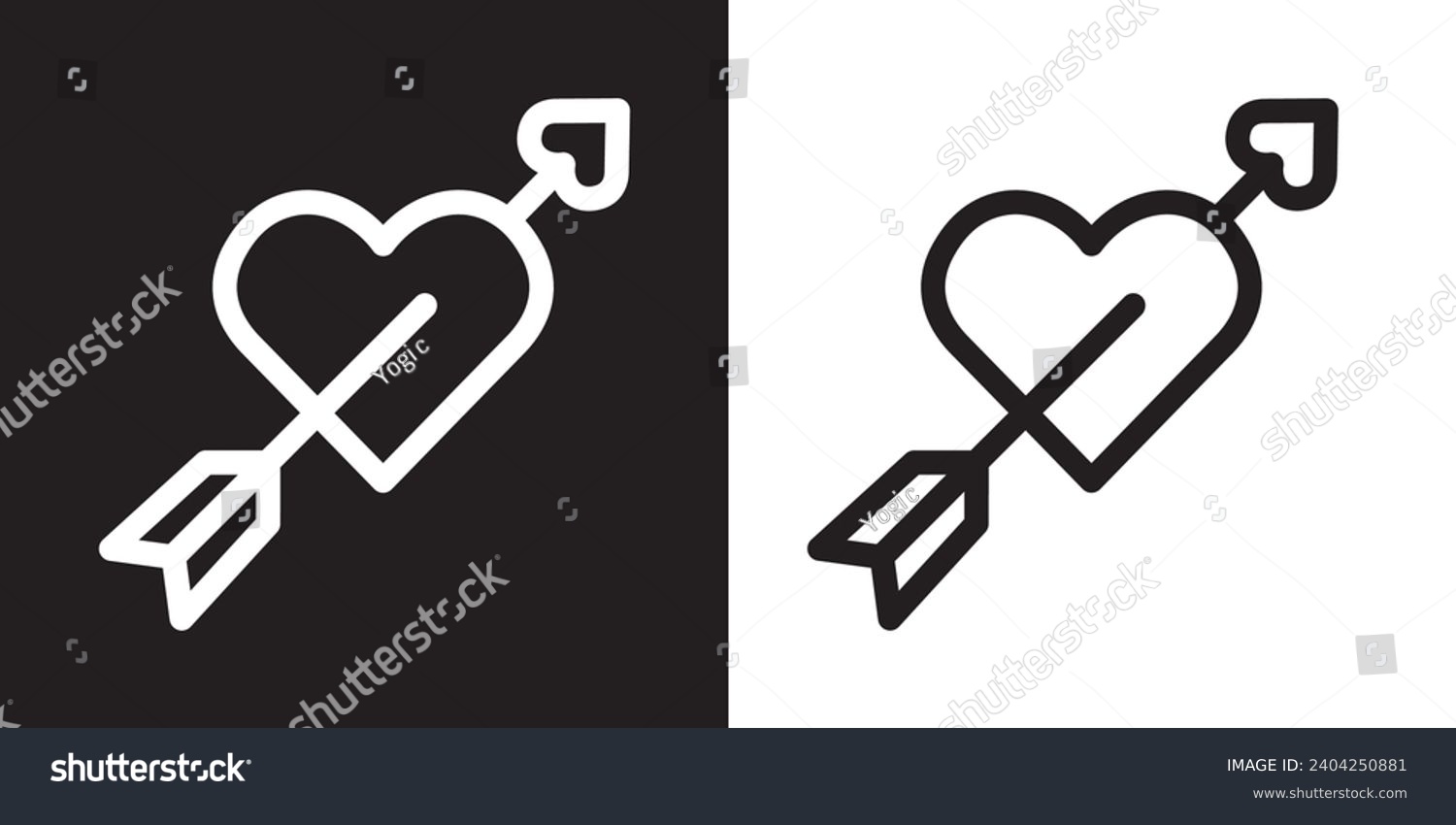 SVG of Valentine Outline Icon - Cupid's Arrow.eps 10 svg