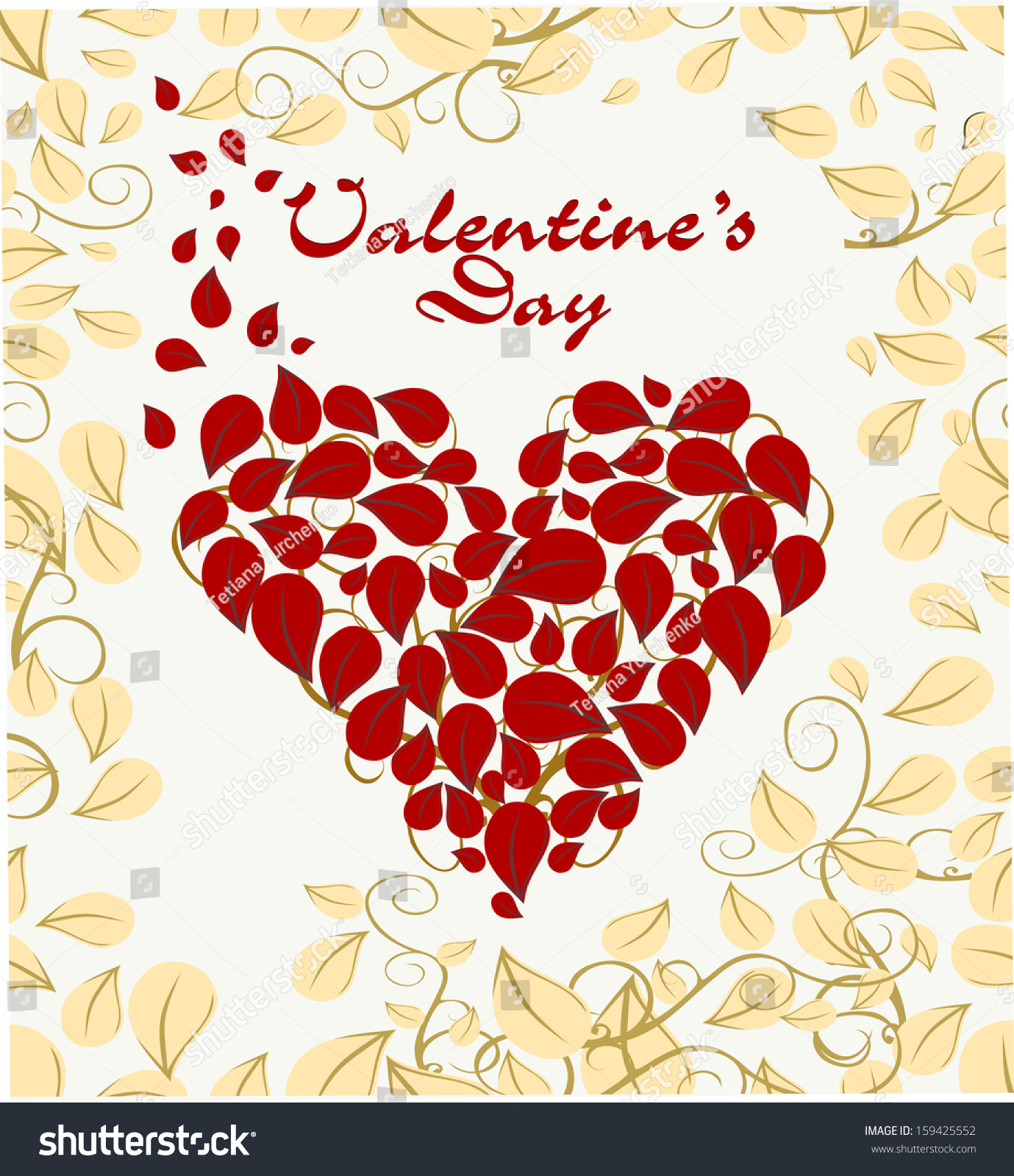 Valentines Day Card Stock Vector (Royalty Free) 159425552