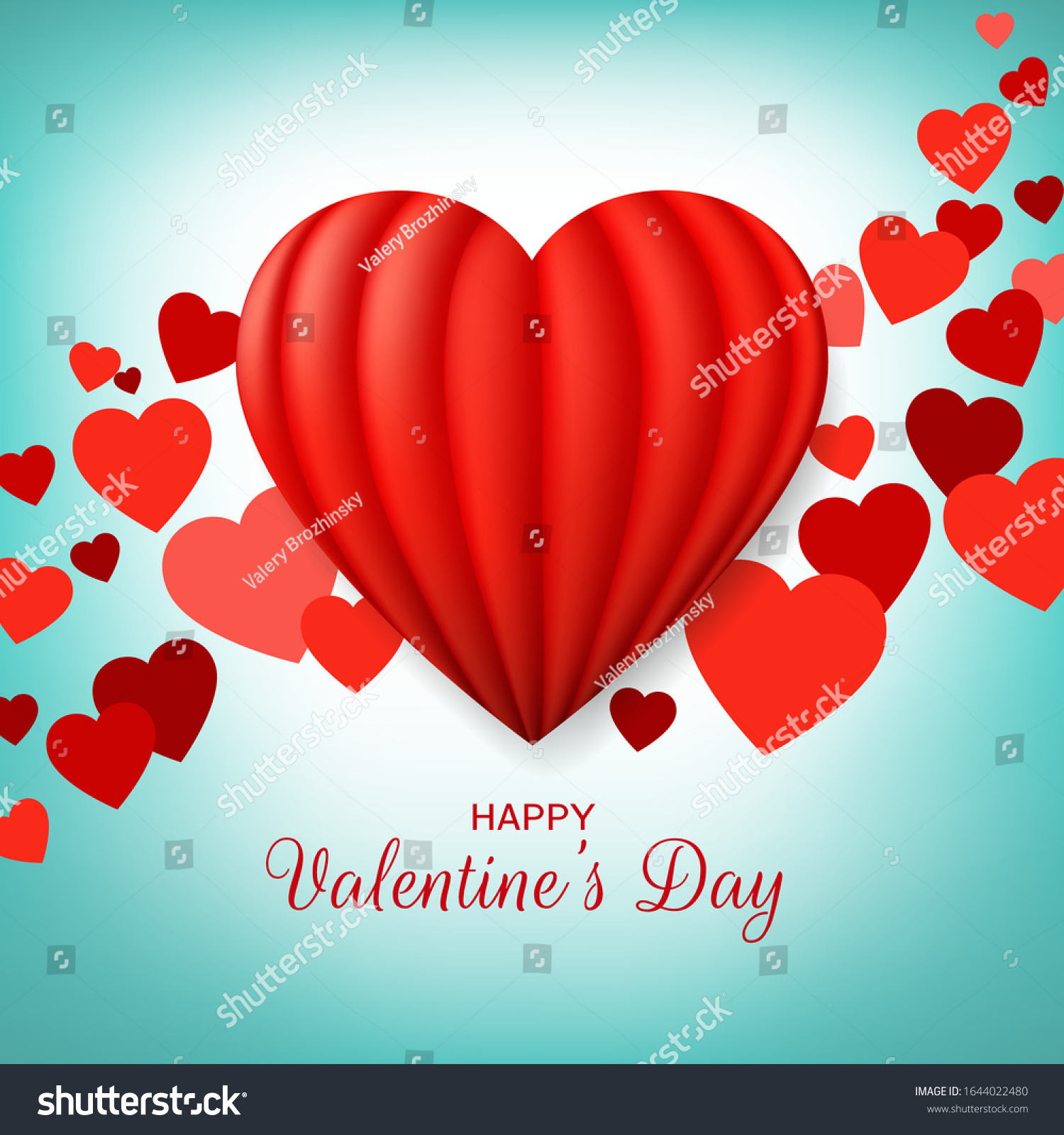 Valentines Day Greeting Card Red Hot Stock Vector Royalty Free