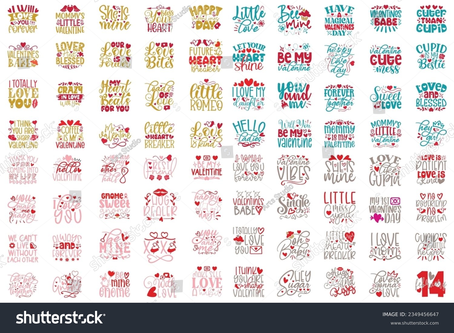 SVG of Valentine's Day SVG And T-shirt Design Bundle, Valentine SVG Quotes Design t shirt Bundle, Vector EPS Editable Files, can you download this Design Bundle.. svg