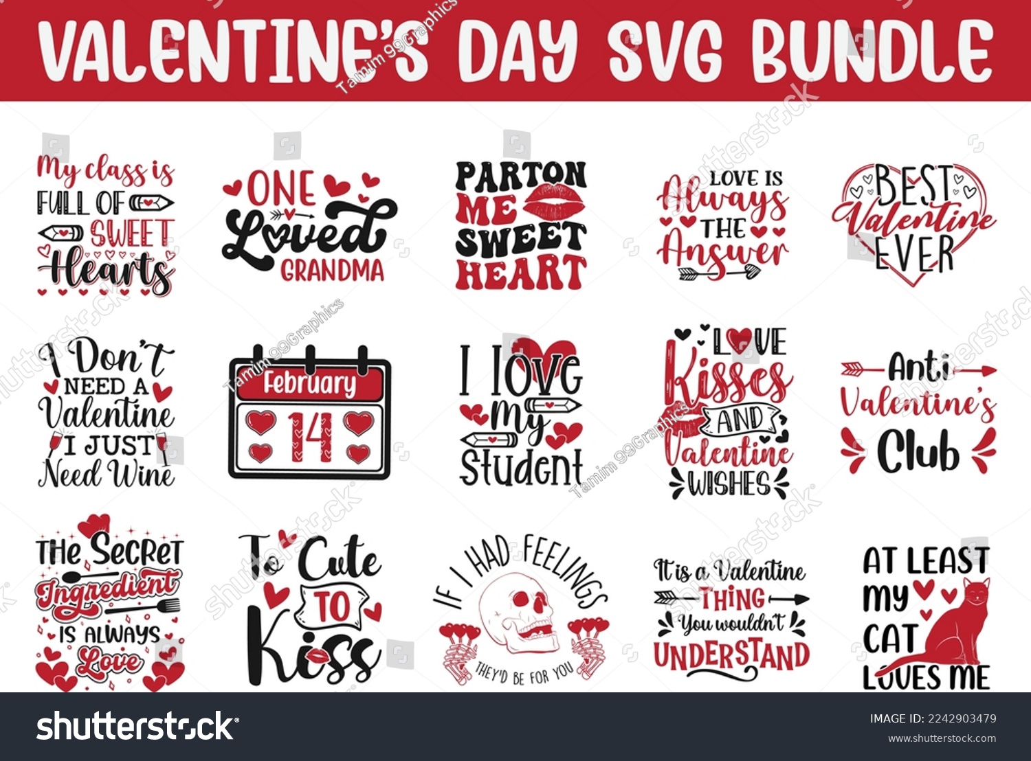SVG of Valentine's Day SVG Bundle. Valentine's Day T-shirt Design SVG Bundle. svg