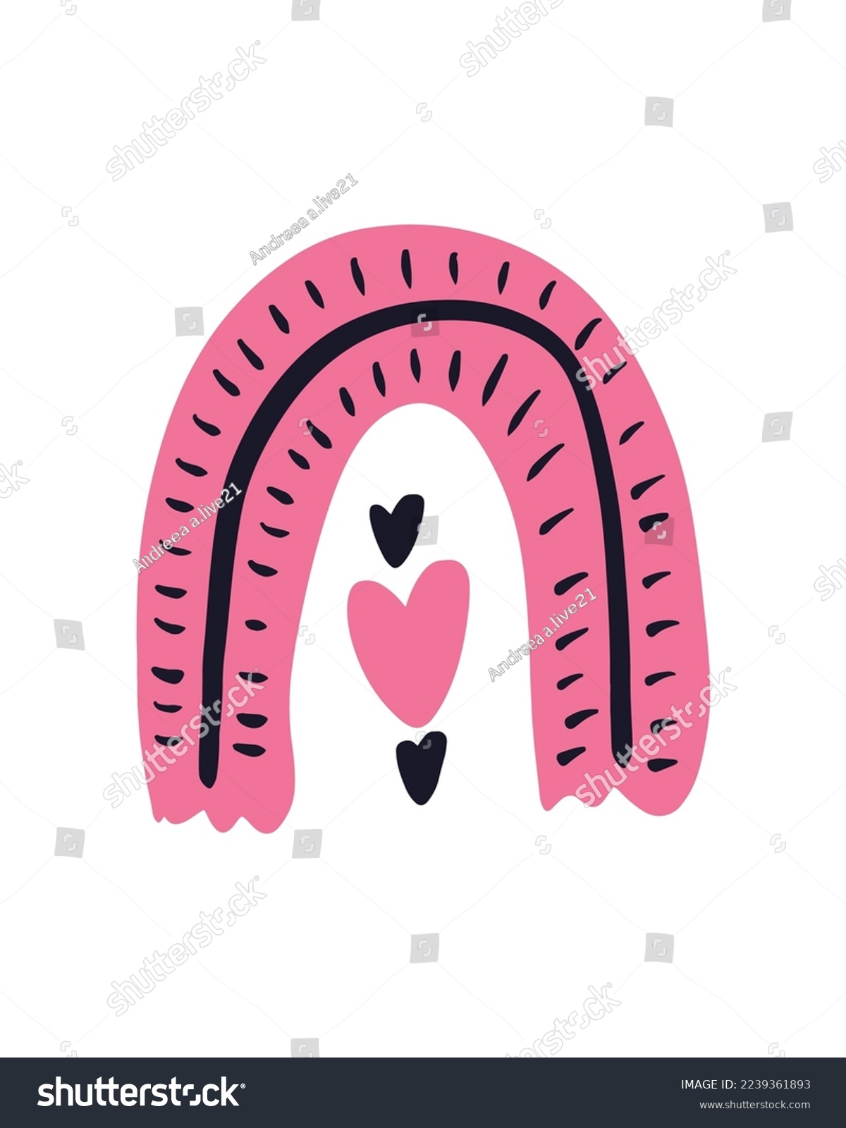 SVG of Valentine's Day Vector SVG, Doodle Hearts Illustration, Hearts Vectors, Love Illustration, Pink Painted Hearts Illustration, Hearts Rainbow, Love svg