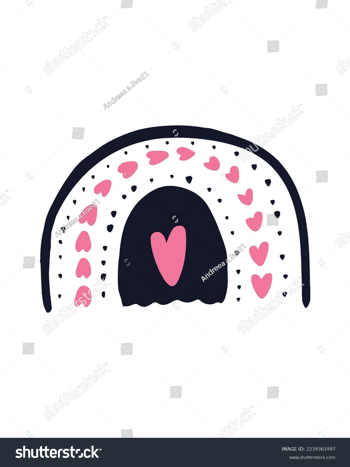 SVG of Valentine's Day Vector SVG, Doodle Hearts Illustration, Hearts Vectors, Love Illustration, Pink Hearts, Painted Hearts Illustration, Rainbow Vector svg