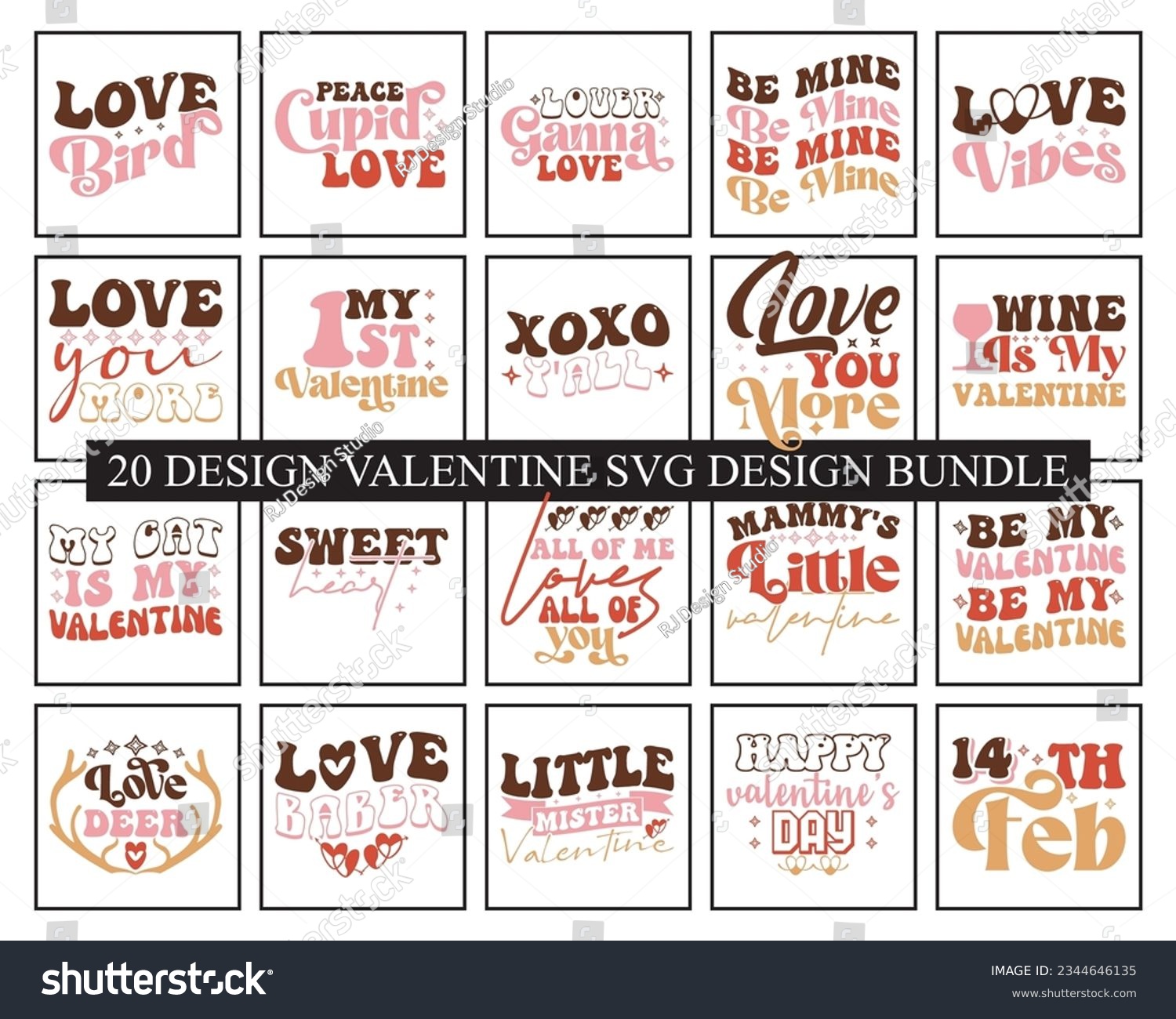 SVG of Valentine SVG Design Bundle, Valentine SVG Design Quotes, Retro Valentine SVG Design svg