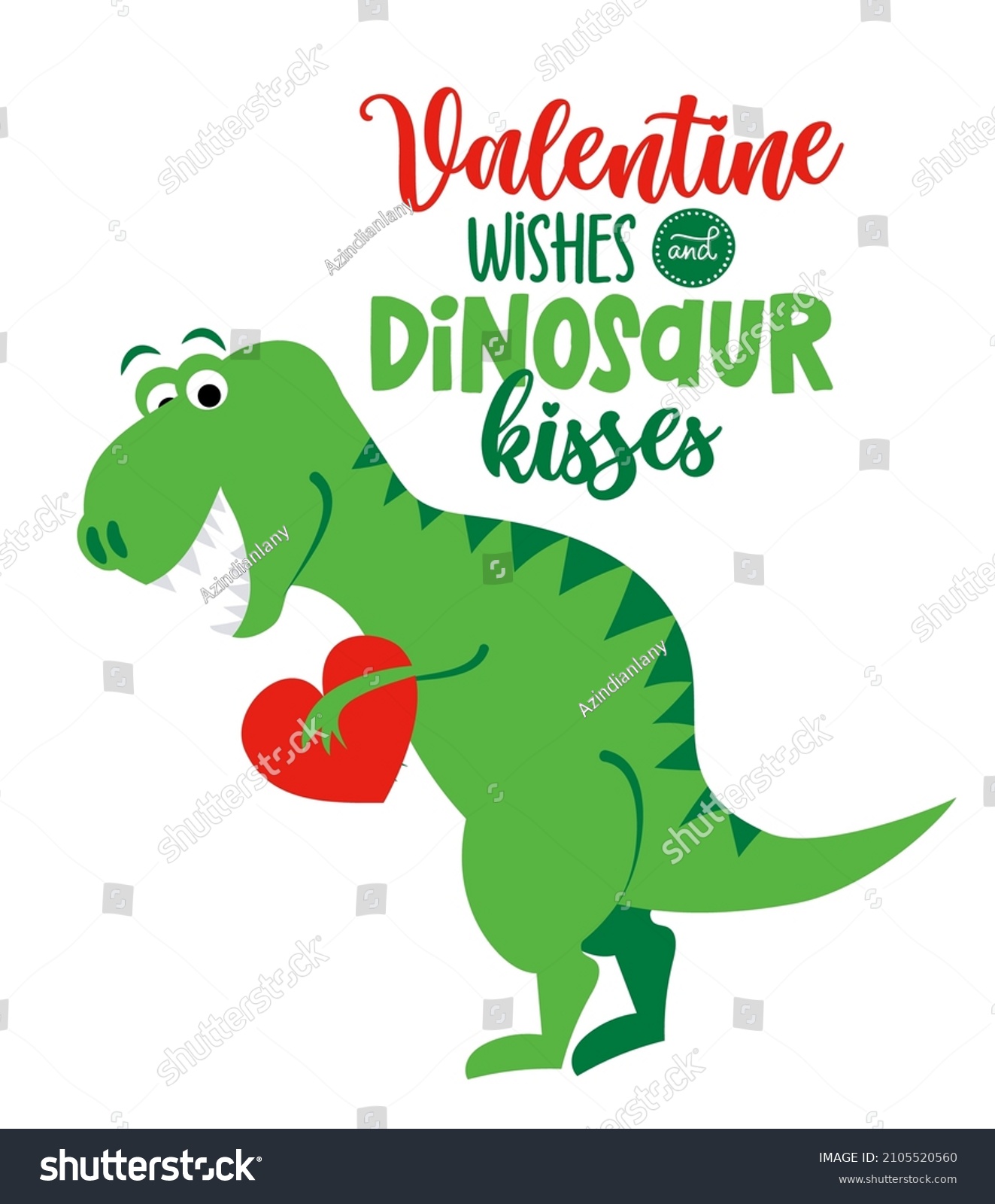 SVG of Valentine wishes and dinosaur kisses - funny hand drawn doodle, cartoon dino. Good for Poster or t-shirt textile graphic design. Vector hand drawn illustration. Happy Valentine's Day! svg