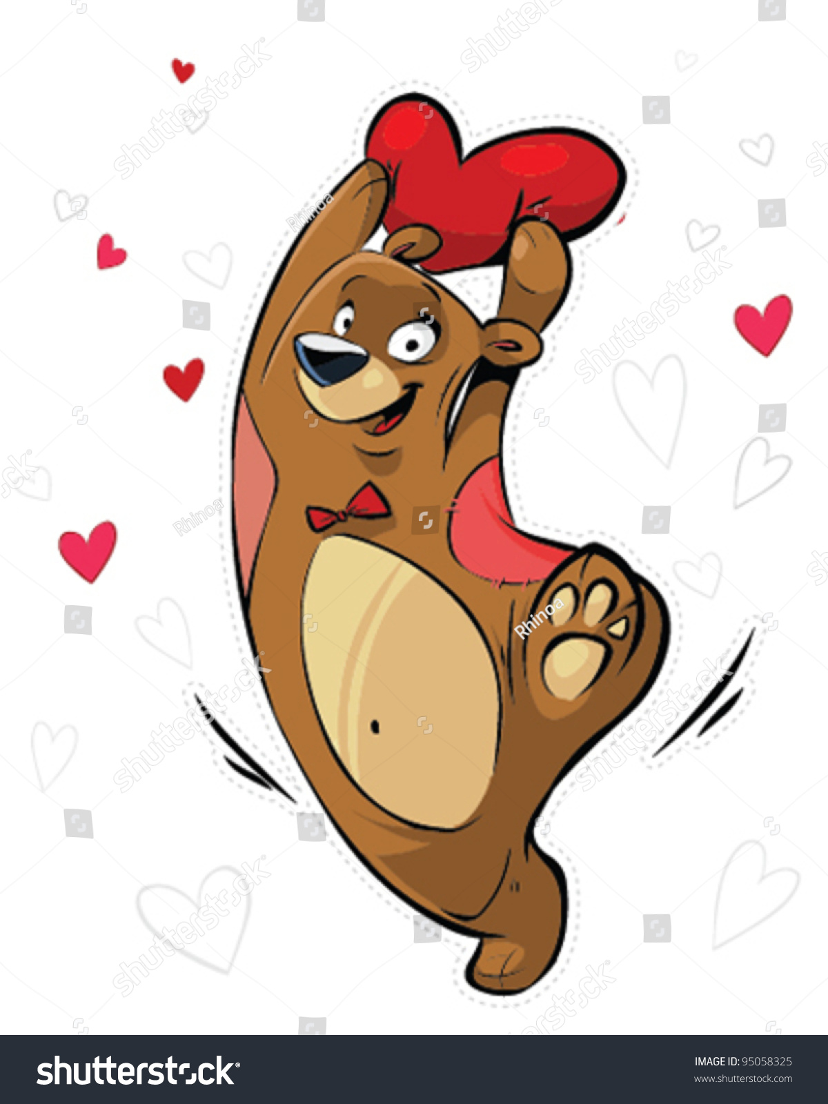 valentines day bear cartoon