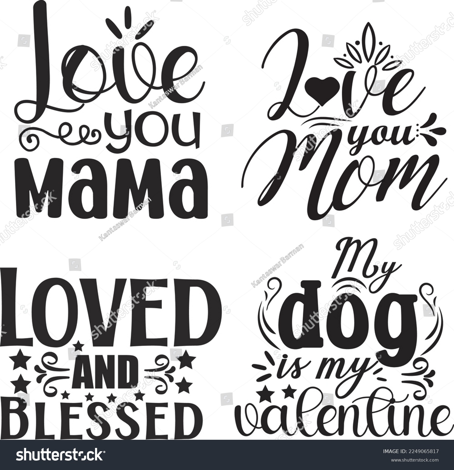 SVG of Valentines  Quotes Design SVG Bundle.This is an editable EPS vector file. svg