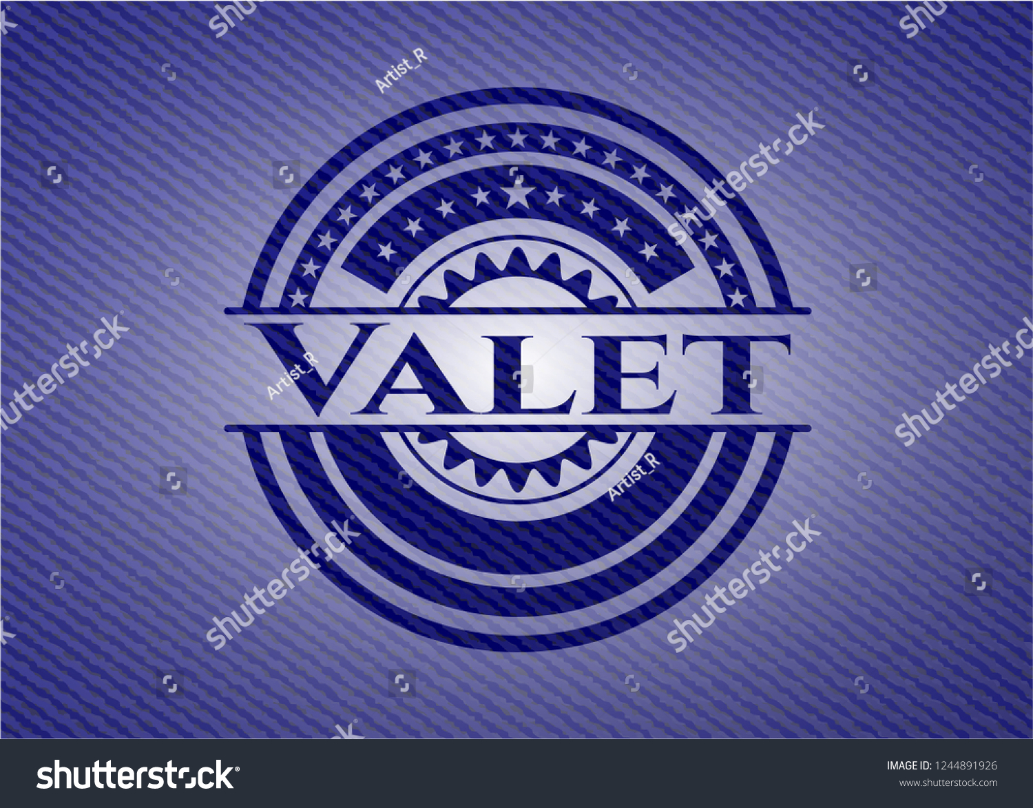 Valet Denim Background Stock Vector (Royalty Free) 1244891926