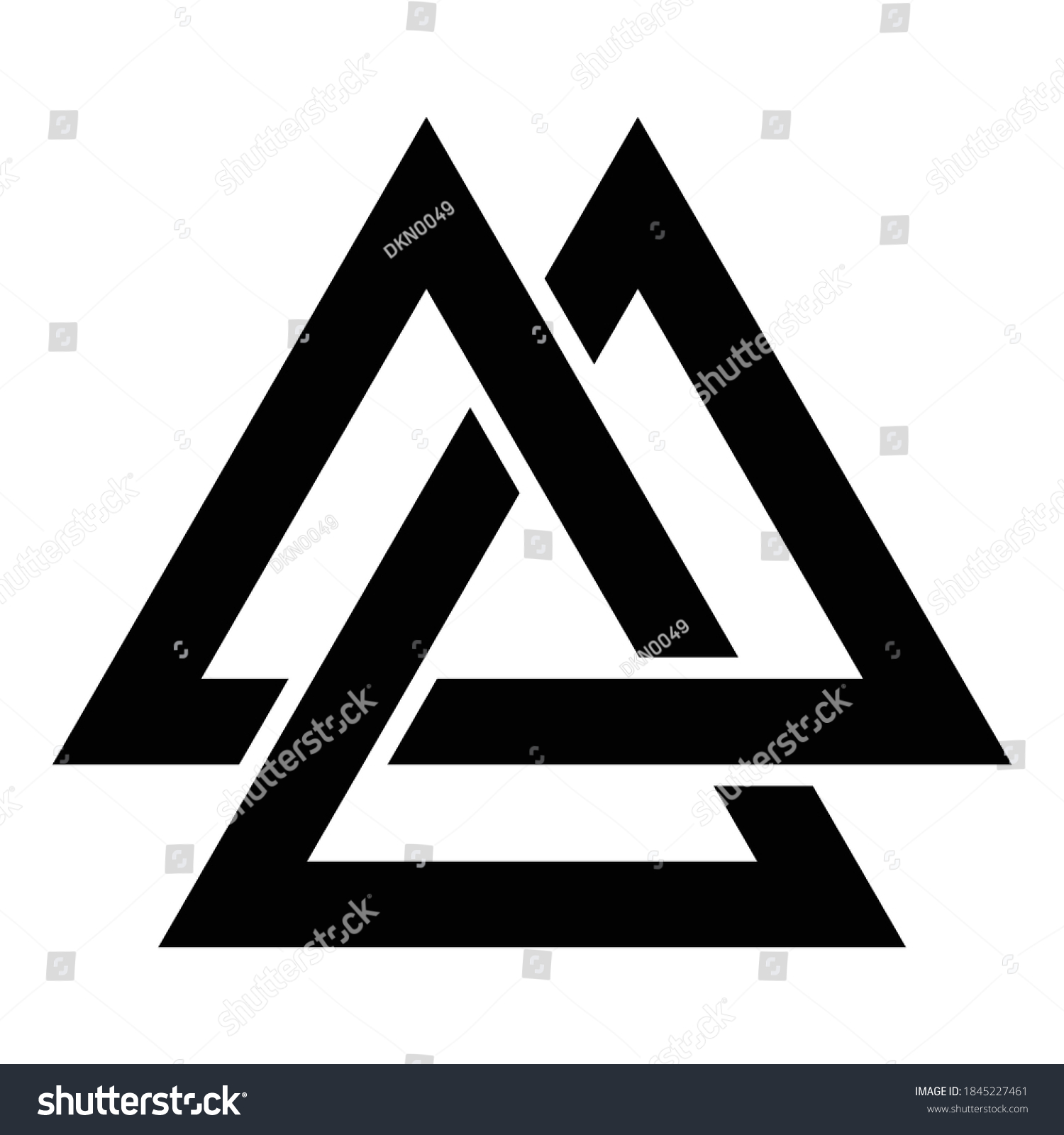 Valknut Triangles Viking Age Symbol Scandinavian Stock Vector (Royalty ...